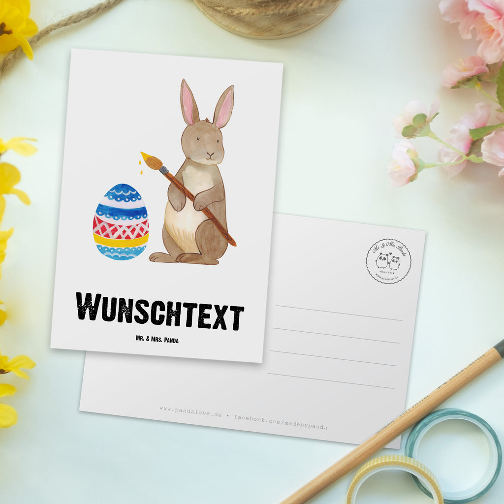 Personalisierte Postkarte Hase Eiermalen Postkarte mit Namen, Postkarte bedrucken, Postkarte mit Wunschtext, Postkarte personalisierbar, Geschenkkarte mit Namen, Grußkarte mit Namen, Karte mit Namen, Einladung mit Namen, Ansichtskarte mit Namen, Geschenkkarte mit Wunschtext, Grußkarte mit Wunschtext, Karte mit Wunschtext, Einladung mit Wunschtext, Ansichtskarte mit Wunschtext, Ostern, Osterhase, Ostergeschenke, Osternest, Osterdeko, Geschenk zu Ostern, Frohe Ostern, Ostergrüße, Osterblume, Osterei, bemalte Ostereier, Hase, Kaninchen, Eiermalen