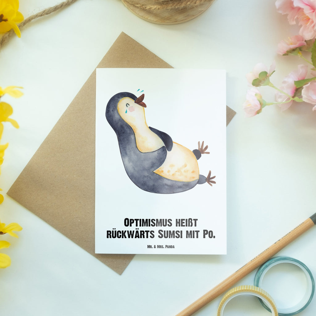 Personalisierte Grußkarte Pinguin lachend Personalisierte Grußkarte, Personalisiertere Klappkarte, Personalisierte Einladungskarte, Personalisierte Glückwunschkarte, Personalisierte Hochzeitskarte, Personalisierte Geburtstagskarte, Grußkarte mit Namen, Grußkarte selber drucken, Grußkarte selbst gestalten, Grußkarte mit persönlichen Nachrichten, Grußkarte als Geldgeschenk, Grußkarten personalisiert, Pinguin, Pinguine, lustiger Spruch, Optimismus, Fröhlich, Lachen, Humor, Fröhlichkeit