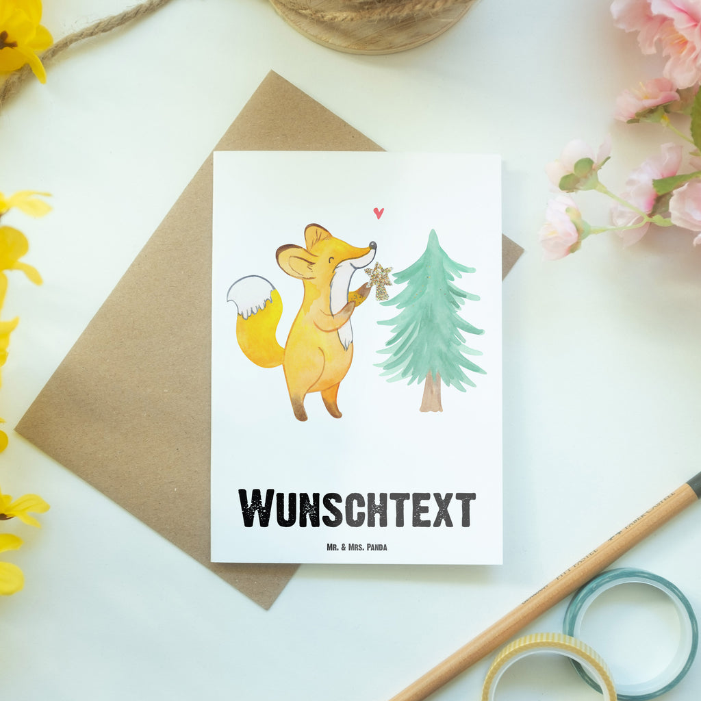 Personalisierte Grußkarte Fuchs  Weihnachtsbaum Personalisierte Grußkarte, Personalisiertere Klappkarte, Personalisierte Einladungskarte, Personalisierte Glückwunschkarte, Personalisierte Hochzeitskarte, Personalisierte Geburtstagskarte, Grußkarte mit Namen, Grußkarte selber drucken, Grußkarte selbst gestalten, Grußkarte mit persönlichen Nachrichten, Grußkarte als Geldgeschenk, Grußkarten personalisiert, Winter, Weihnachten, Weihnachtsdeko, Nikolaus, Advent, Heiligabend, Wintermotiv, Weihnachtsmann, Weihnachtstage, Fuchs, Schlittschuh, Weihnachtszeit, Weihnachtsdekoration