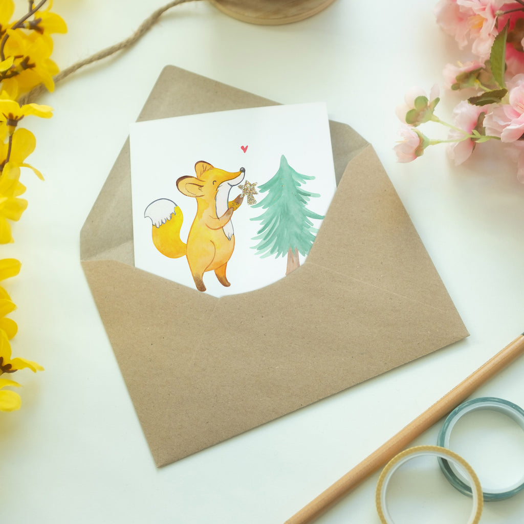 Personalisierte Grußkarte Fuchs  Weihnachtsbaum Personalisierte Grußkarte, Personalisiertere Klappkarte, Personalisierte Einladungskarte, Personalisierte Glückwunschkarte, Personalisierte Hochzeitskarte, Personalisierte Geburtstagskarte, Grußkarte mit Namen, Grußkarte selber drucken, Grußkarte selbst gestalten, Grußkarte mit persönlichen Nachrichten, Grußkarte als Geldgeschenk, Grußkarten personalisiert, Winter, Weihnachten, Weihnachtsdeko, Nikolaus, Advent, Heiligabend, Wintermotiv, Weihnachtsmann, Weihnachtstage, Fuchs, Schlittschuh, Weihnachtszeit, Weihnachtsdekoration