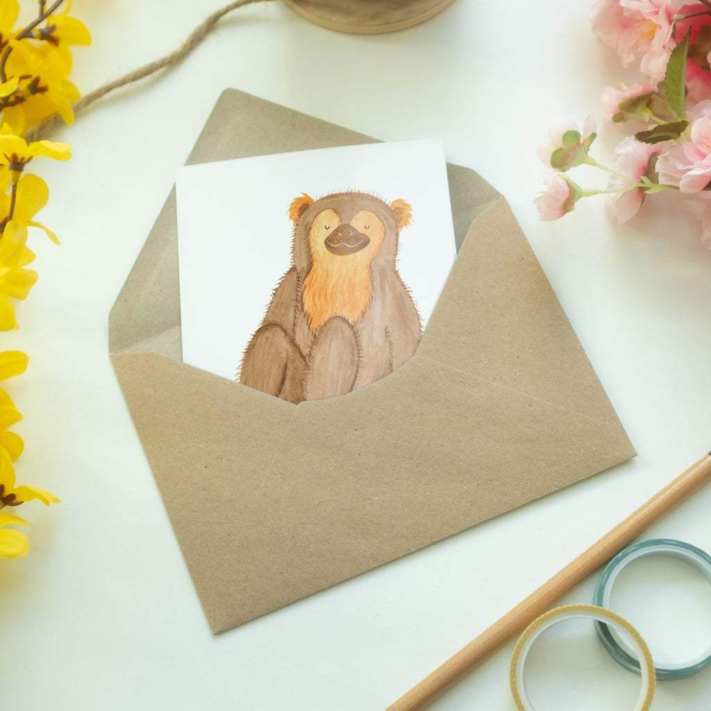 Personalisierte Grußkarte Affe Personalisierte Grußkarte, Personalisiertere Klappkarte, Personalisierte Einladungskarte, Personalisierte Glückwunschkarte, Personalisierte Hochzeitskarte, Personalisierte Geburtstagskarte, Grußkarte mit Namen, Grußkarte selber drucken, Grußkarte selbst gestalten, Grußkarte mit persönlichen Nachrichten, Grußkarte als Geldgeschenk, Grußkarten personalisiert, Afrika, Wildtiere, Affe, Äffchen, Affen, Selbstliebe, Respekt, Motivation, Selbstachtung, Liebe, Selbstbewusstsein, Selfcare