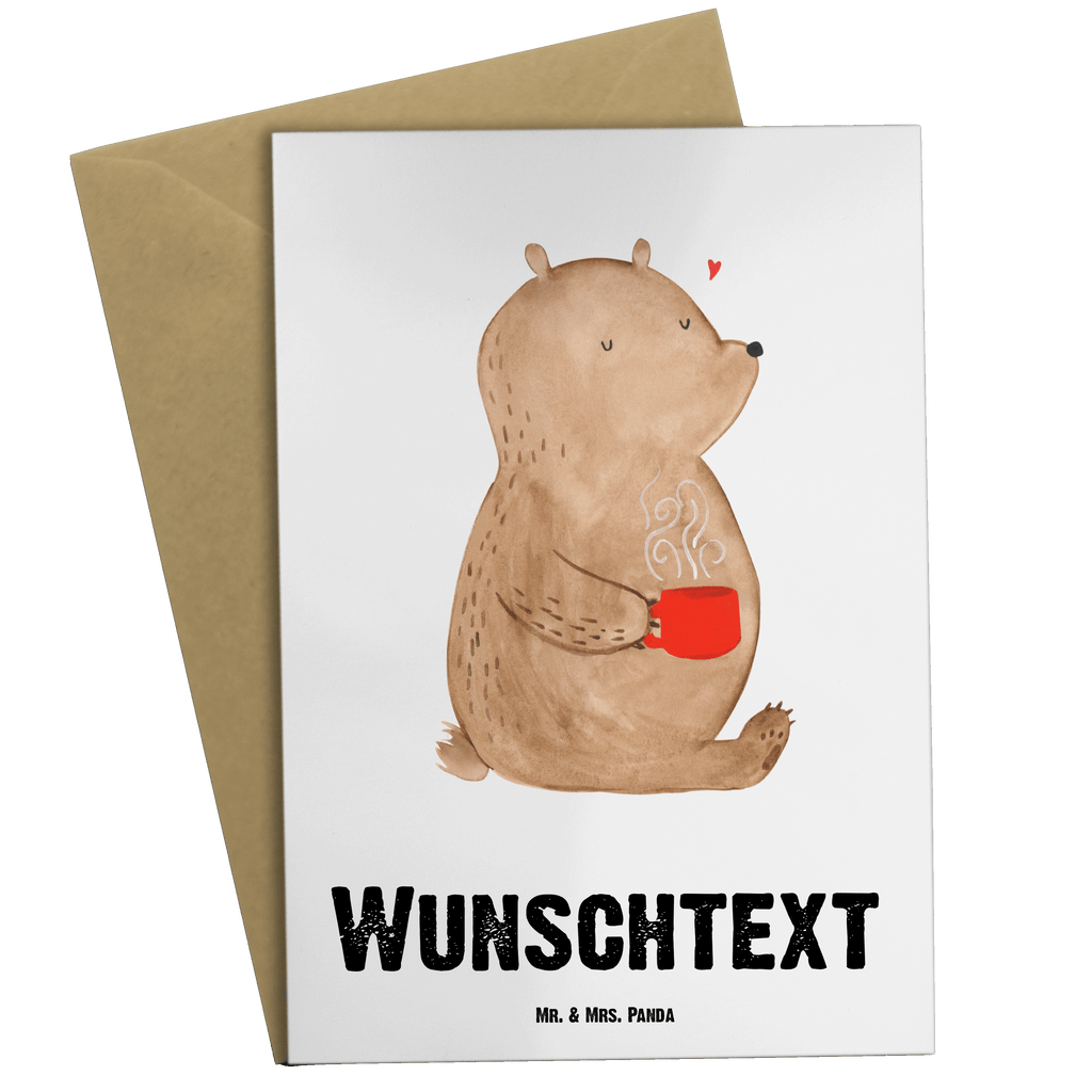 Personalisierte Grußkarte Bär Kaffee Personalisierte Grußkarte, Personalisiertere Klappkarte, Personalisierte Einladungskarte, Personalisierte Glückwunschkarte, Personalisierte Hochzeitskarte, Personalisierte Geburtstagskarte, Grußkarte mit Namen, Grußkarte selber drucken, Grußkarte selbst gestalten, Grußkarte mit persönlichen Nachrichten, Grußkarte als Geldgeschenk, Grußkarten personalisiert, Bär, Teddy, Teddybär, Kaffee, Coffee, Bären, guten Morgen, Morgenroutine, Welt erobern, Welt retten, Motivation