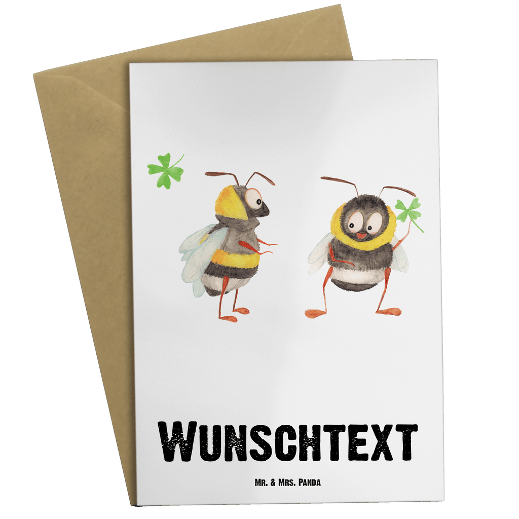 Personalisierte Grußkarte Hummeln mit Kleeblatt Personalisierte Grußkarte, Personalisiertere Klappkarte, Personalisierte Einladungskarte, Personalisierte Glückwunschkarte, Personalisierte Hochzeitskarte, Personalisierte Geburtstagskarte, Grußkarte mit Namen, Grußkarte selber drucken, Grußkarte selbst gestalten, Grußkarte mit persönlichen Nachrichten, Grußkarte als Geldgeschenk, Grußkarten personalisiert, Tiermotive, Gute Laune, lustige Sprüche, Tiere, Hummel, Biene, Spruch positiv, Biene Deko, Spruch schön, glücklich sein, glücklich werden, Spruch fröhlich