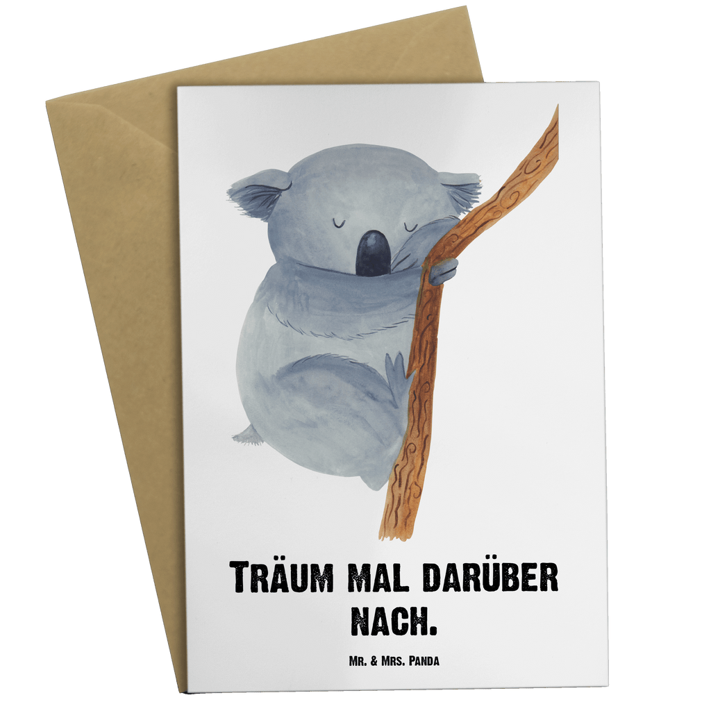 Personalisierte Grußkarte Koalabär Personalisierte Grußkarte, Personalisiertere Klappkarte, Personalisierte Einladungskarte, Personalisierte Glückwunschkarte, Personalisierte Hochzeitskarte, Personalisierte Geburtstagskarte, Grußkarte mit Namen, Grußkarte selber drucken, Grußkarte selbst gestalten, Grußkarte mit persönlichen Nachrichten, Grußkarte als Geldgeschenk, Grußkarten personalisiert, Tiermotive, Gute Laune, lustige Sprüche, Tiere, Koala, träumen, Traum, schlafen, Schlafzimmer, Traumland, Bär, Koalabär