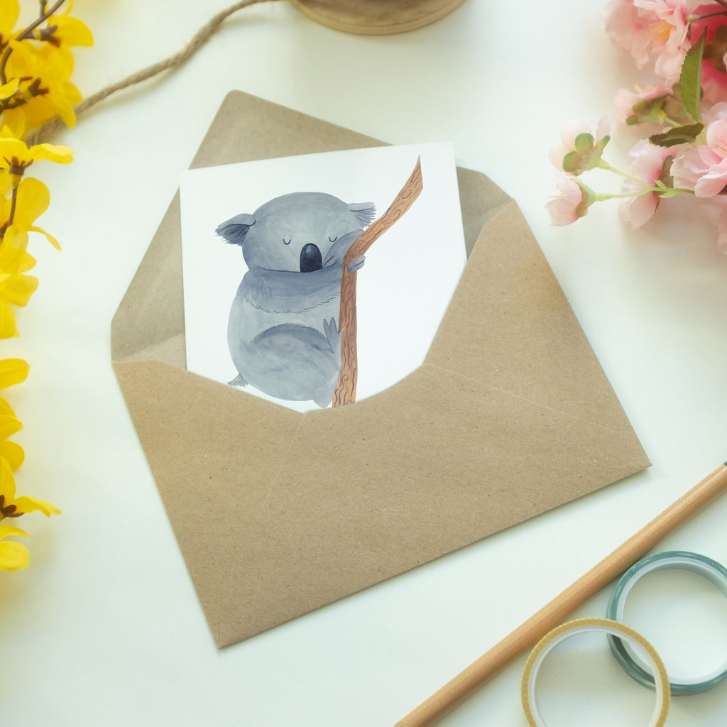 Personalisierte Grußkarte Koalabär Personalisierte Grußkarte, Personalisiertere Klappkarte, Personalisierte Einladungskarte, Personalisierte Glückwunschkarte, Personalisierte Hochzeitskarte, Personalisierte Geburtstagskarte, Grußkarte mit Namen, Grußkarte selber drucken, Grußkarte selbst gestalten, Grußkarte mit persönlichen Nachrichten, Grußkarte als Geldgeschenk, Grußkarten personalisiert, Tiermotive, Gute Laune, lustige Sprüche, Tiere, Koala, träumen, Traum, schlafen, Schlafzimmer, Traumland, Bär, Koalabär