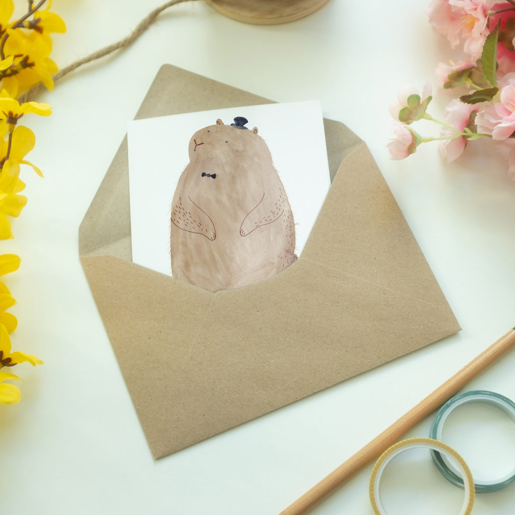 Personalisierte Grußkarte Murmeltier Personalisierte Grußkarte, Personalisiertere Klappkarte, Personalisierte Einladungskarte, Personalisierte Glückwunschkarte, Personalisierte Hochzeitskarte, Personalisierte Geburtstagskarte, Grußkarte mit Namen, Grußkarte selber drucken, Grußkarte selbst gestalten, Grußkarte mit persönlichen Nachrichten, Grußkarte als Geldgeschenk, Grußkarten personalisiert, Tiermotive, Gute Laune, lustige Sprüche, Tiere, Murmeltier, Knigge, Fröhlichkeit, Freundlichkeit, Respekt, Anstand