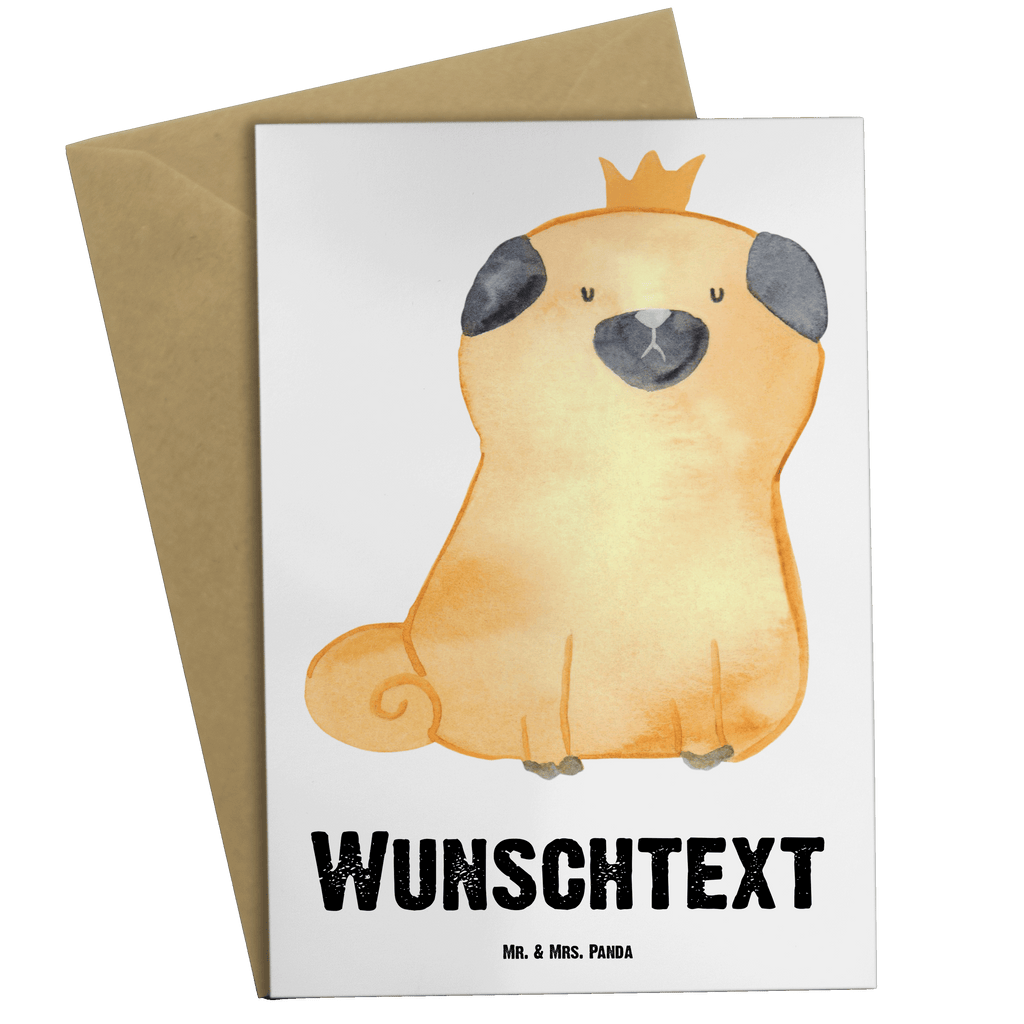 Personalisierte Grußkarte Mops Krone Personalisierte Grußkarte, Personalisiertere Klappkarte, Personalisierte Einladungskarte, Personalisierte Glückwunschkarte, Personalisierte Hochzeitskarte, Personalisierte Geburtstagskarte, Grußkarte mit Namen, Grußkarte selber drucken, Grußkarte selbst gestalten, Grußkarte mit persönlichen Nachrichten, Grußkarte als Geldgeschenk, Grußkarten personalisiert, Hund, Hundemotiv, Haustier, Hunderasse, Tierliebhaber, Hundebesitzer, Sprüche, Mops, allergisch, kinderlos, Hausregel, Hundebesitzer. Spruch, lustig