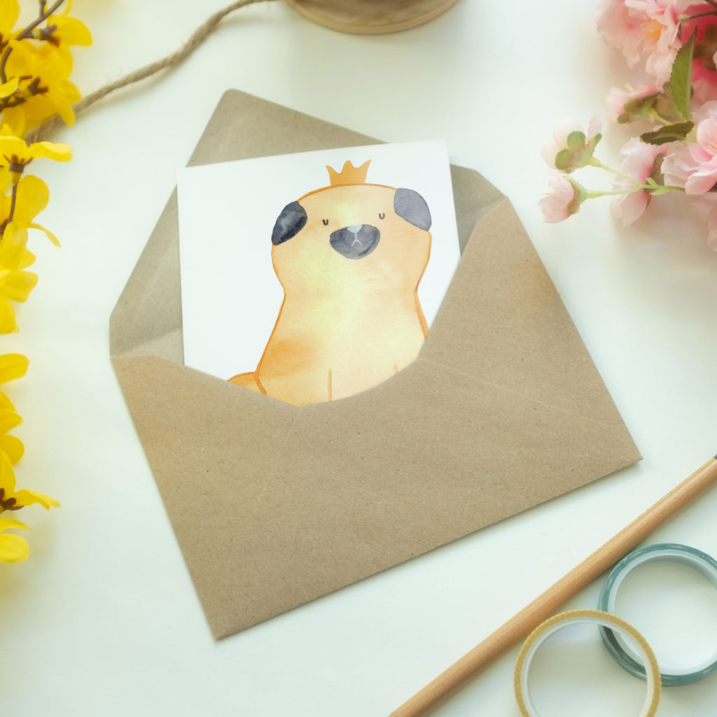 Personalisierte Grußkarte Mops Krone Personalisierte Grußkarte, Personalisiertere Klappkarte, Personalisierte Einladungskarte, Personalisierte Glückwunschkarte, Personalisierte Hochzeitskarte, Personalisierte Geburtstagskarte, Grußkarte mit Namen, Grußkarte selber drucken, Grußkarte selbst gestalten, Grußkarte mit persönlichen Nachrichten, Grußkarte als Geldgeschenk, Grußkarten personalisiert, Hund, Hundemotiv, Haustier, Hunderasse, Tierliebhaber, Hundebesitzer, Sprüche, Mops, allergisch, kinderlos, Hausregel, Hundebesitzer. Spruch, lustig