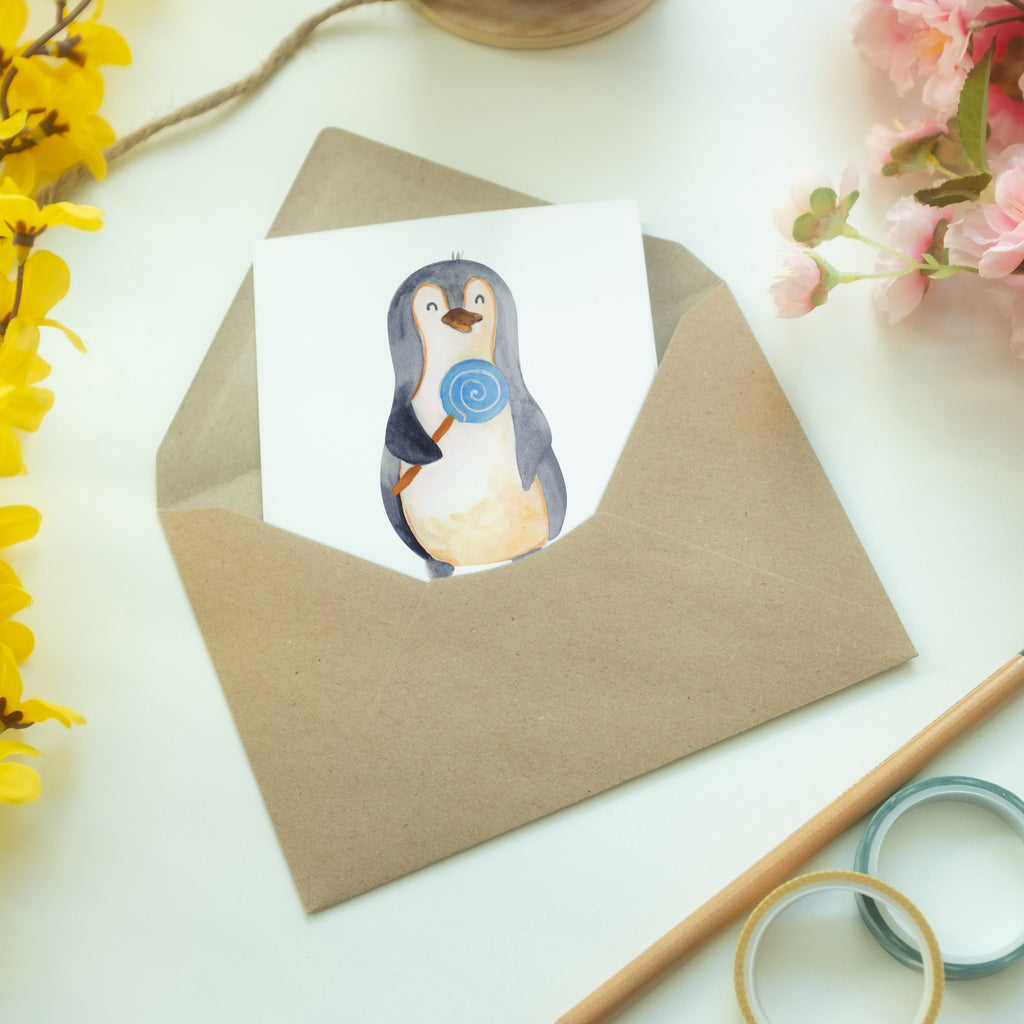 Personalisierte Grußkarte Pinguin Lolli Personalisierte Grußkarte, Personalisiertere Klappkarte, Personalisierte Einladungskarte, Personalisierte Glückwunschkarte, Personalisierte Hochzeitskarte, Personalisierte Geburtstagskarte, Grußkarte mit Namen, Grußkarte selber drucken, Grußkarte selbst gestalten, Grußkarte mit persönlichen Nachrichten, Grußkarte als Geldgeschenk, Grußkarten personalisiert, Pinguin, Pinguine, Lolli, Süßigkeiten, Blödsinn, Spruch, Rebell, Gauner, Ganove, Rabauke