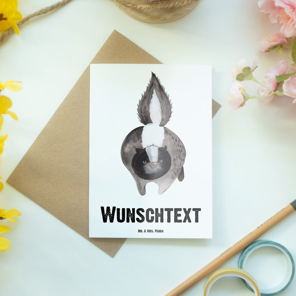 Personalisierte Grußkarte Stinktier Angriff Personalisierte Grußkarte, Personalisiertere Klappkarte, Personalisierte Einladungskarte, Personalisierte Glückwunschkarte, Personalisierte Hochzeitskarte, Personalisierte Geburtstagskarte, Grußkarte mit Namen, Grußkarte selber drucken, Grußkarte selbst gestalten, Grußkarte mit persönlichen Nachrichten, Grußkarte als Geldgeschenk, Grußkarten personalisiert, Stinktier, Skunk, Wildtier, Raubtier, Stinker, Stinki, wütend, Drohung