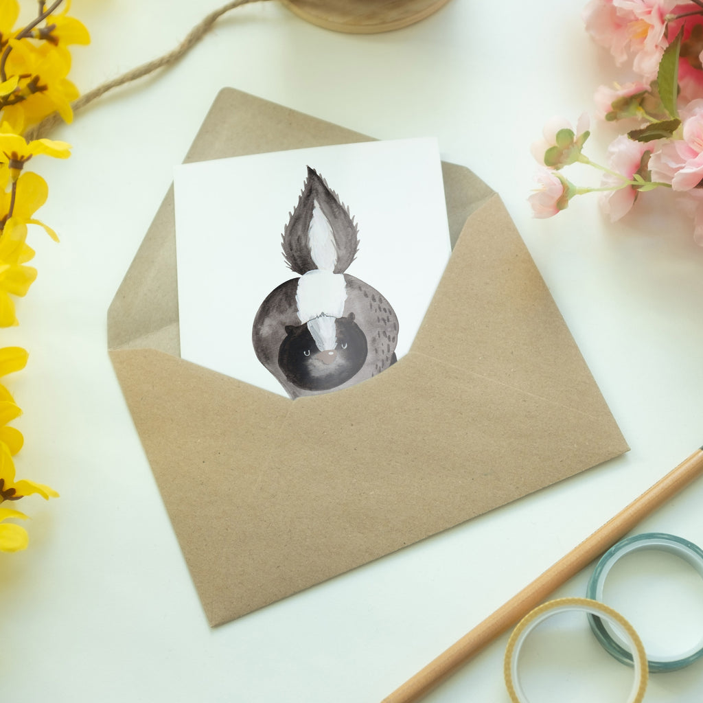 Personalisierte Grußkarte Stinktier Angriff Personalisierte Grußkarte, Personalisiertere Klappkarte, Personalisierte Einladungskarte, Personalisierte Glückwunschkarte, Personalisierte Hochzeitskarte, Personalisierte Geburtstagskarte, Grußkarte mit Namen, Grußkarte selber drucken, Grußkarte selbst gestalten, Grußkarte mit persönlichen Nachrichten, Grußkarte als Geldgeschenk, Grußkarten personalisiert, Stinktier, Skunk, Wildtier, Raubtier, Stinker, Stinki, wütend, Drohung