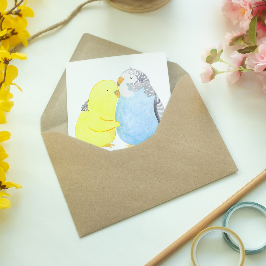 Personalisierte Grußkarte Wellensittich Liebe Personalisierte Grußkarte, Personalisiertere Klappkarte, Personalisierte Einladungskarte, Personalisierte Glückwunschkarte, Personalisierte Hochzeitskarte, Personalisierte Geburtstagskarte, Grußkarte mit Namen, Grußkarte selber drucken, Grußkarte selbst gestalten, Grußkarte mit persönlichen Nachrichten, Grußkarte als Geldgeschenk, Grußkarten personalisiert, Liebe, Partner, Freund, Freundin, Ehemann, Ehefrau, Heiraten, Verlobung, Heiratsantrag, Liebesgeschenk, Jahrestag, Hocheitstag, Vögel, Wellensittich, Nähe, Kuscheln, Vertrauen
