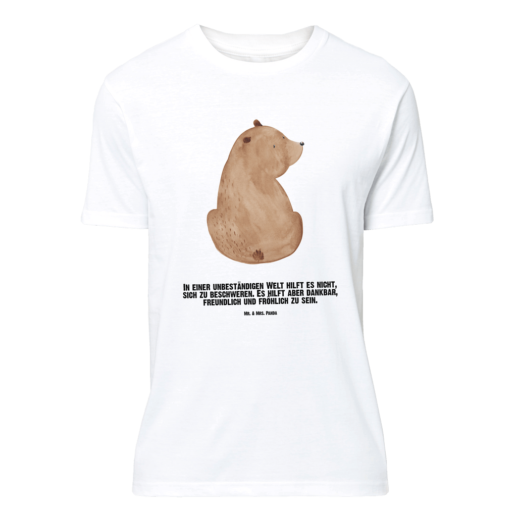 Größe XXL Personalisiertes T-Shirt Bär Schulterblick T-Shirt Personalisiert, T-Shirt mit Namen, T-Shirt mit Aufruck, Männer, Frauen, Wunschtext, Bedrucken, Bär, Teddy, Teddybär, Selbstachtung, Weltansicht, Motivation, Bären, Bärenliebe, Weisheit