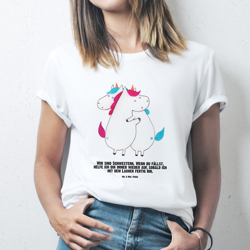 Größe XXL Personalisiertes T-Shirt Einhörner Umarmen T-Shirt Personalisiert, T-Shirt mit Namen, T-Shirt mit Aufruck, Männer, Frauen, Wunschtext, Bedrucken, Einhorn, Einhörner, Einhorn Deko, Pegasus, Unicorn, Freundinnen, Freundin, BFF, Schwester, Schwestern, Familie, Geschwister, Sister, Liebe