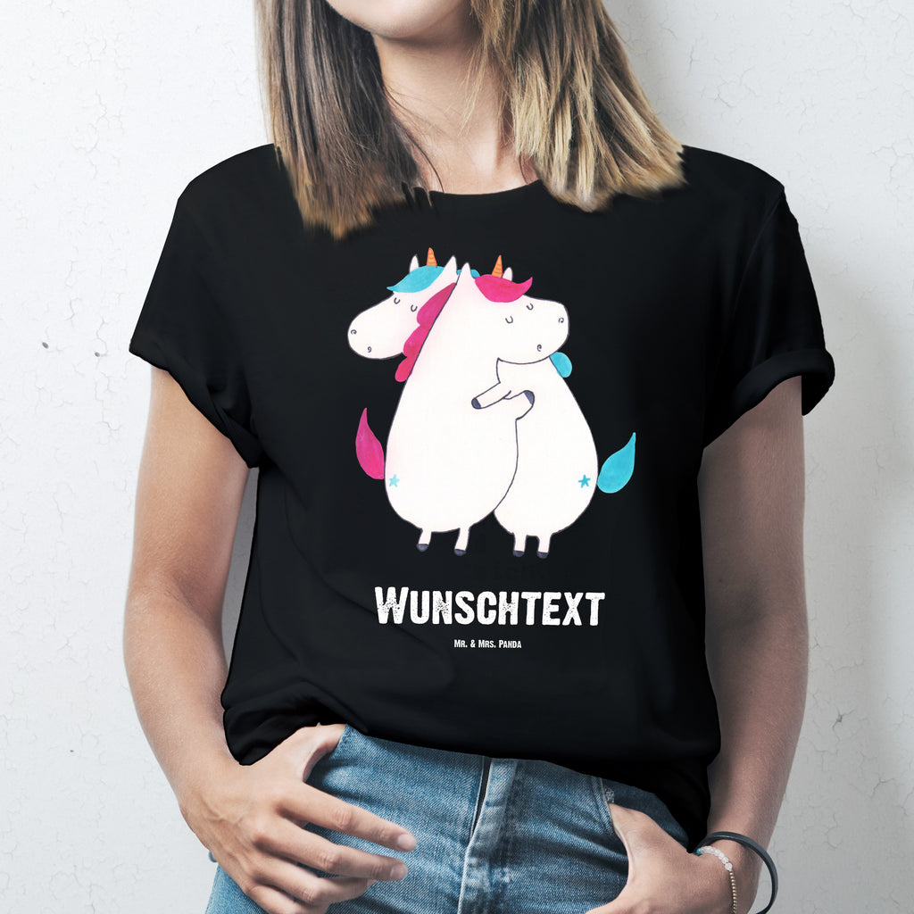 Größe XXL Personalisiertes T-Shirt Einhörner Umarmen T-Shirt Personalisiert, T-Shirt mit Namen, T-Shirt mit Aufruck, Männer, Frauen, Wunschtext, Bedrucken, Einhorn, Einhörner, Einhorn Deko, Pegasus, Unicorn, Freundinnen, Freundin, BFF, Schwester, Schwestern, Familie, Geschwister, Sister, Liebe