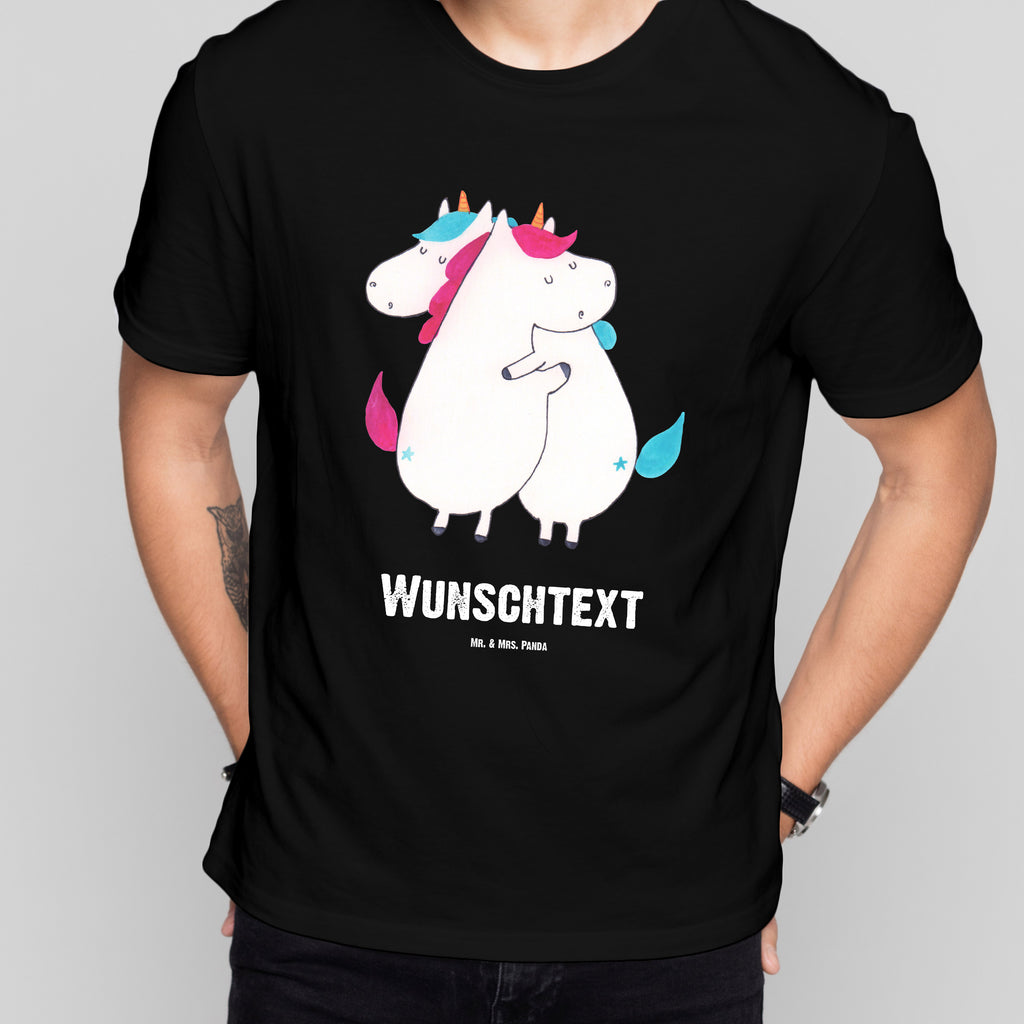 Größe XXL Personalisiertes T-Shirt Einhörner Umarmen T-Shirt Personalisiert, T-Shirt mit Namen, T-Shirt mit Aufruck, Männer, Frauen, Wunschtext, Bedrucken, Einhorn, Einhörner, Einhorn Deko, Pegasus, Unicorn, Freundinnen, Freundin, BFF, Schwester, Schwestern, Familie, Geschwister, Sister, Liebe