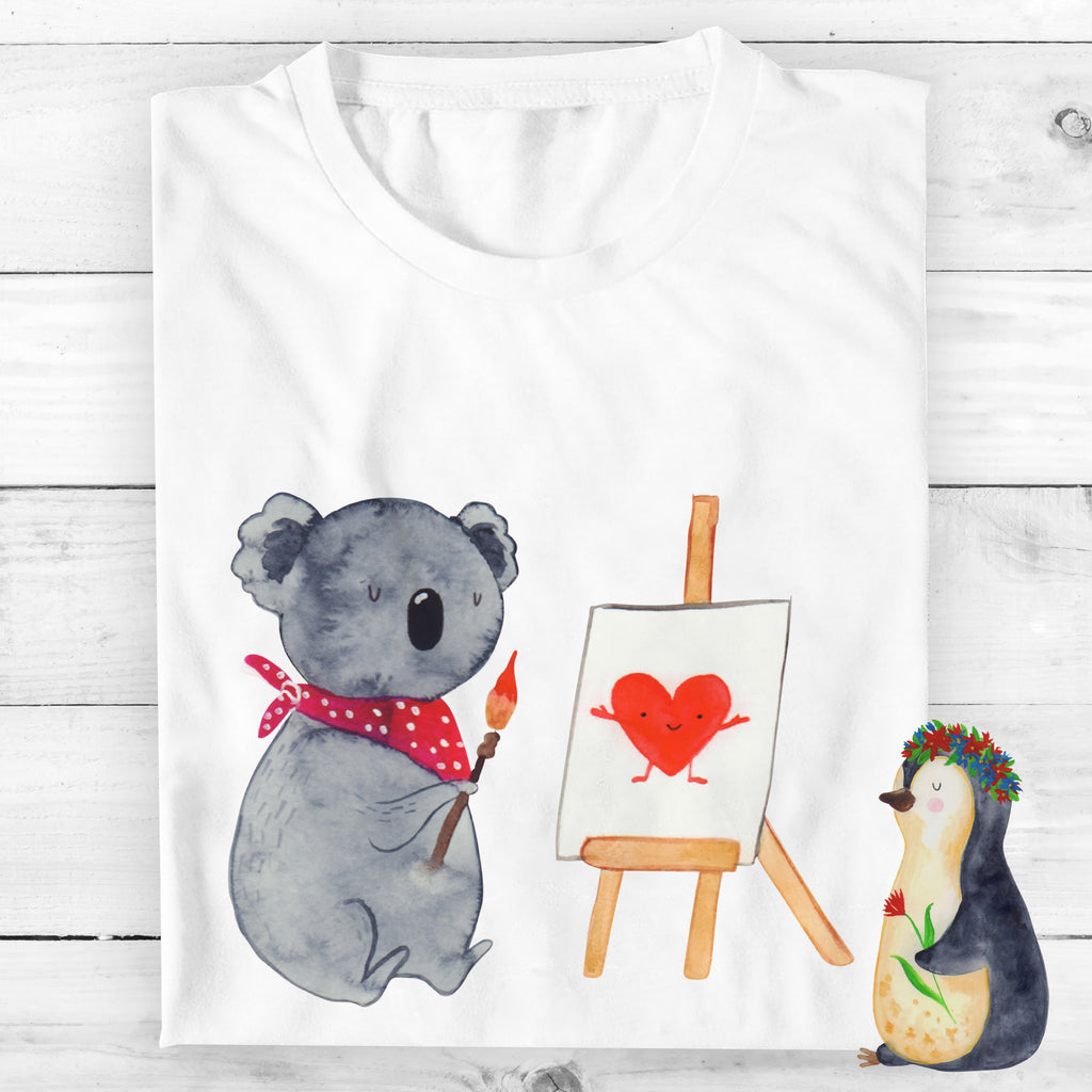 Größe XXL Personalisiertes T-Shirt Koala Künstler T-Shirt Personalisiert, T-Shirt mit Namen, T-Shirt mit Aufruck, Männer, Frauen, Wunschtext, Bedrucken, Koala, Koalabär, Liebe, Liebensbeweis, Liebesgeschenk, Gefühle, Künstler, zeichnen