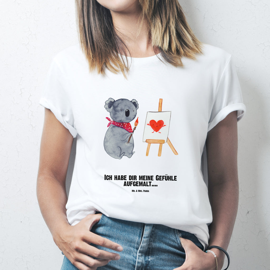 Größe XXL Personalisiertes T-Shirt Koala Künstler T-Shirt Personalisiert, T-Shirt mit Namen, T-Shirt mit Aufruck, Männer, Frauen, Wunschtext, Bedrucken, Koala, Koalabär, Liebe, Liebensbeweis, Liebesgeschenk, Gefühle, Künstler, zeichnen
