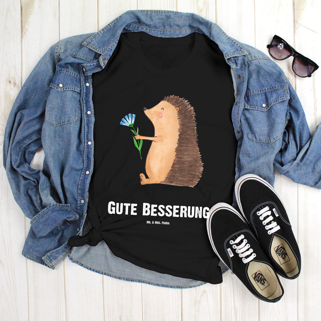 Größe L Personalisiertes T-Shirt Igel mit Blume T-Shirt, Shirt, Tshirt, Lustiges T-Shirt, T-Shirt mit Spruch, Party, Junggesellenabschied, Jubiläum, Geburstag, Herrn, Damen, Männer, Frauen, Schlafshirt, Nachthemd, Sprüche, Tiermotive, Gute Laune, lustige Sprüche, Tiere, Igel, Gute Besserung, Genesungswünsche, Krankheit, Krankenhaus, krank, Besuch