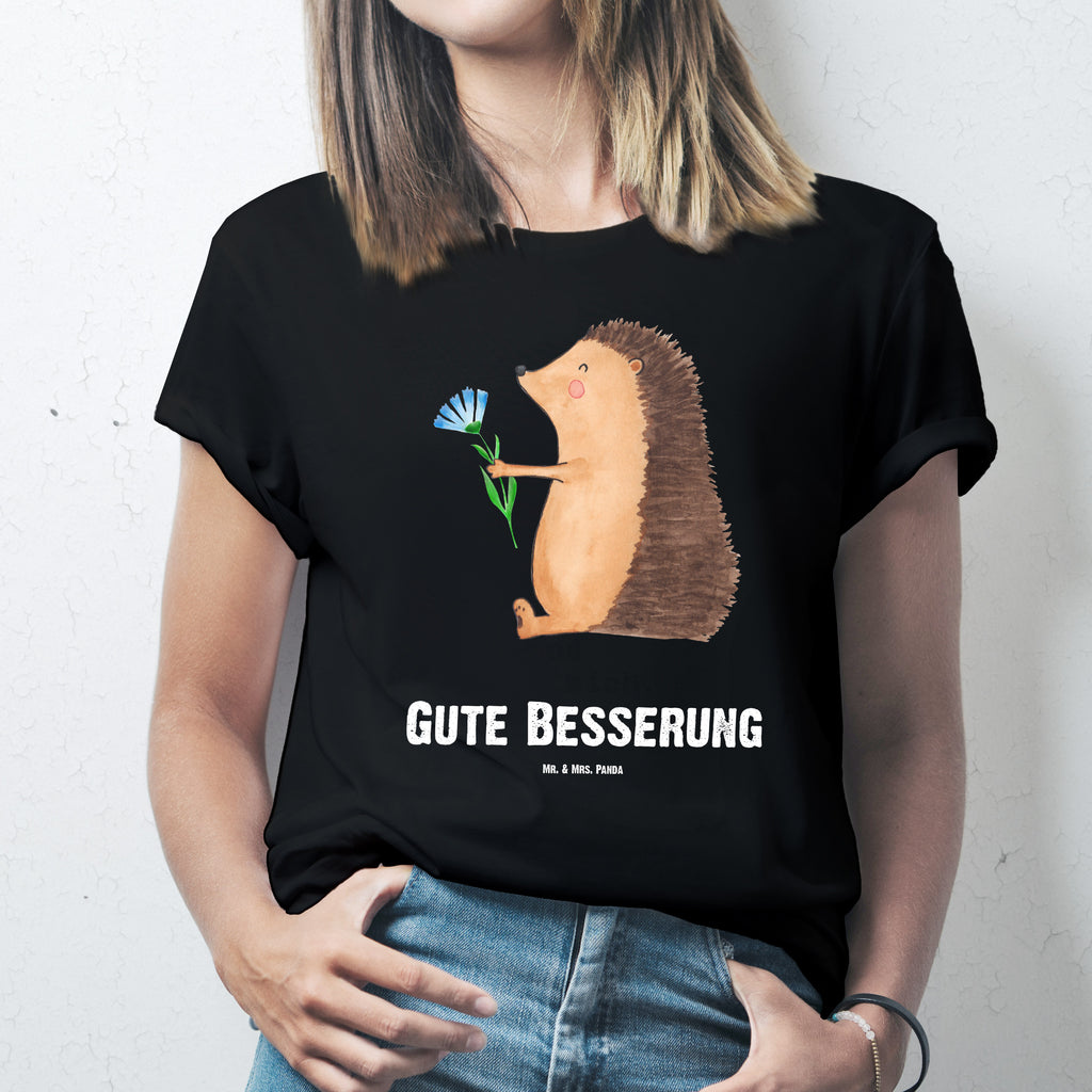 Größe L Personalisiertes T-Shirt Igel mit Blume T-Shirt, Shirt, Tshirt, Lustiges T-Shirt, T-Shirt mit Spruch, Party, Junggesellenabschied, Jubiläum, Geburstag, Herrn, Damen, Männer, Frauen, Schlafshirt, Nachthemd, Sprüche, Tiermotive, Gute Laune, lustige Sprüche, Tiere, Igel, Gute Besserung, Genesungswünsche, Krankheit, Krankenhaus, krank, Besuch