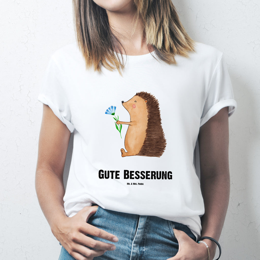Größe L Personalisiertes T-Shirt Igel mit Blume T-Shirt, Shirt, Tshirt, Lustiges T-Shirt, T-Shirt mit Spruch, Party, Junggesellenabschied, Jubiläum, Geburstag, Herrn, Damen, Männer, Frauen, Schlafshirt, Nachthemd, Sprüche, Tiermotive, Gute Laune, lustige Sprüche, Tiere, Igel, Gute Besserung, Genesungswünsche, Krankheit, Krankenhaus, krank, Besuch