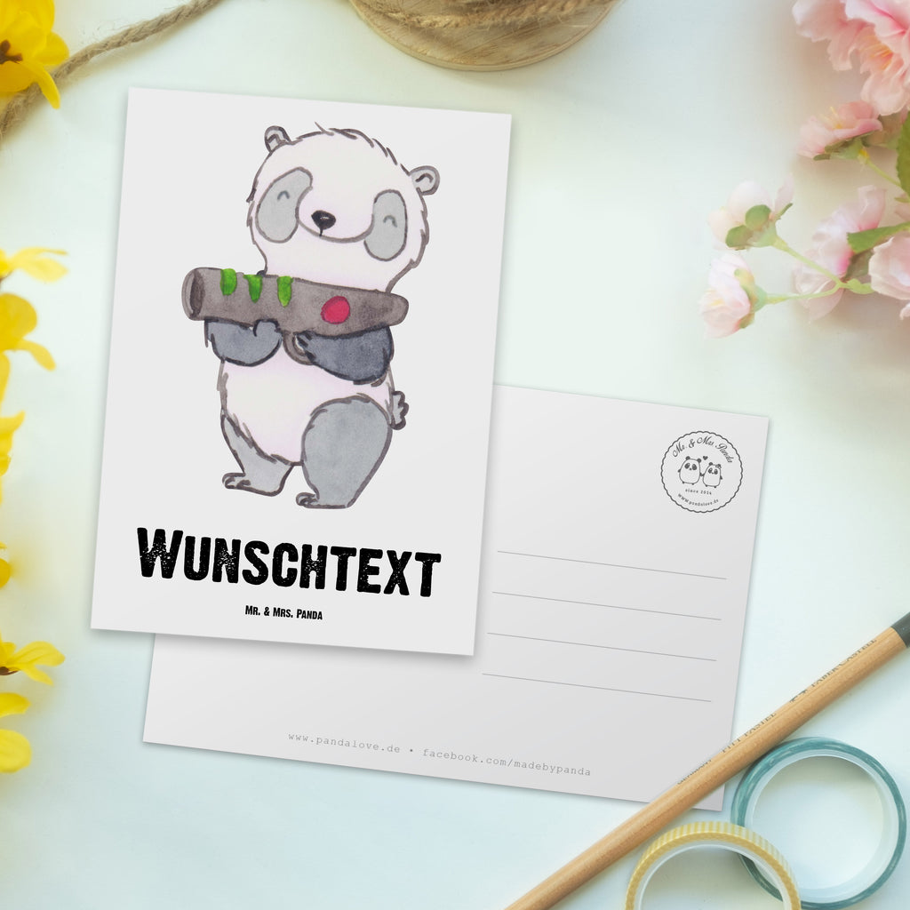 Personalisierte Postkarte Panda LaserTag Medizin Postkarte mit Namen, Postkarte bedrucken, Postkarte mit Wunschtext, Postkarte personalisierbar, Geschenkkarte mit Namen, Grußkarte mit Namen, Karte mit Namen, Einladung mit Namen, Ansichtskarte mit Namen, Geschenkkarte mit Wunschtext, Grußkarte mit Wunschtext, Karte mit Wunschtext, Einladung mit Wunschtext, Ansichtskarte mit Wunschtext, Geschenk, Sport, Sportart, Hobby, Schenken, Danke, Dankeschön, Auszeichnung, Gewinn, Sportler, Lasertag, Lasergame Zentrum