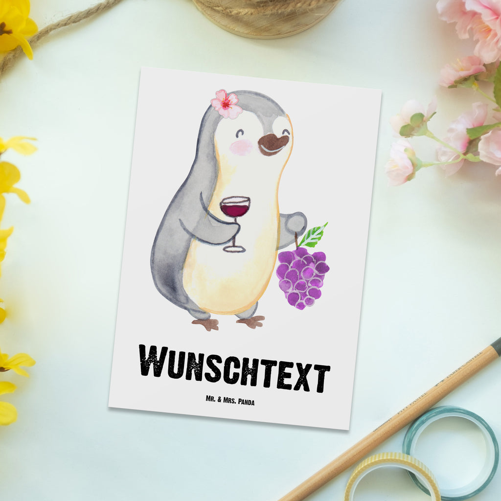 Personalisierte Postkarte Winzerin aus Leidenschaft Postkarte mit Namen, Postkarte bedrucken, Postkarte mit Wunschtext, Postkarte personalisierbar, Geschenkkarte mit Namen, Grußkarte mit Namen, Karte mit Namen, Einladung mit Namen, Ansichtskarte mit Namen, Geschenkkarte mit Wunschtext, Grußkarte mit Wunschtext, Karte mit Wunschtext, Einladung mit Wunschtext, Ansichtskarte mit Wunschtext, Beruf, Ausbildung, Jubiläum, Abschied, Rente, Kollege, Kollegin, Geschenk, Schenken, Arbeitskollege, Mitarbeiter, Firma, Danke, Dankeschön