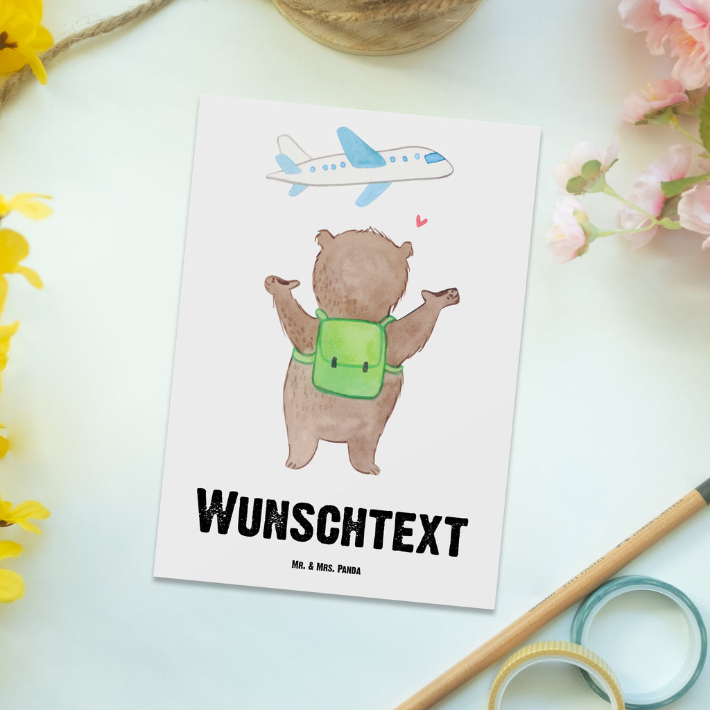 Personalisierte Postkarte Bär Reisen Medizin Postkarte mit Namen, Postkarte bedrucken, Postkarte mit Wunschtext, Postkarte personalisierbar, Geschenkkarte mit Namen, Grußkarte mit Namen, Karte mit Namen, Einladung mit Namen, Ansichtskarte mit Namen, Geschenkkarte mit Wunschtext, Grußkarte mit Wunschtext, Karte mit Wunschtext, Einladung mit Wunschtext, Ansichtskarte mit Wunschtext, Geschenk, Sport, Sportart, Hobby, Schenken, Danke, Dankeschön, Auszeichnung, Gewinn, Sportler, Reisen, Weltreise, Urlaub, Urlaube, Auslandsjahr, Austauschjahr, Schüleraustausch, Reisegruppe, Reiseveranstalter, Reisebüro