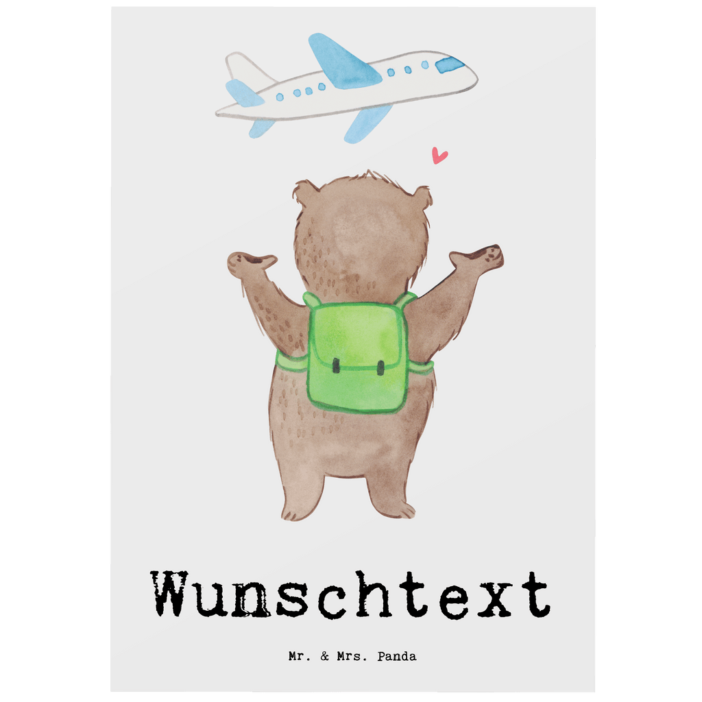 Personalisierte Postkarte Bär Reisen Tage Postkarte mit Namen, Postkarte bedrucken, Postkarte mit Wunschtext, Postkarte personalisierbar, Geschenkkarte mit Namen, Grußkarte mit Namen, Karte mit Namen, Einladung mit Namen, Ansichtskarte mit Namen, Geschenkkarte mit Wunschtext, Grußkarte mit Wunschtext, Karte mit Wunschtext, Einladung mit Wunschtext, Ansichtskarte mit Wunschtext, Geschenk, Sport, Sportart, Hobby, Schenken, Danke, Dankeschön, Auszeichnung, Gewinn, Sportler, Reisen, Weltreise, Urlaub, Urlaube, Auslandsjahr, Austauschjahr, Schüleraustausch, Reisegruppe, Reiseveranstalter, Reisebüro
