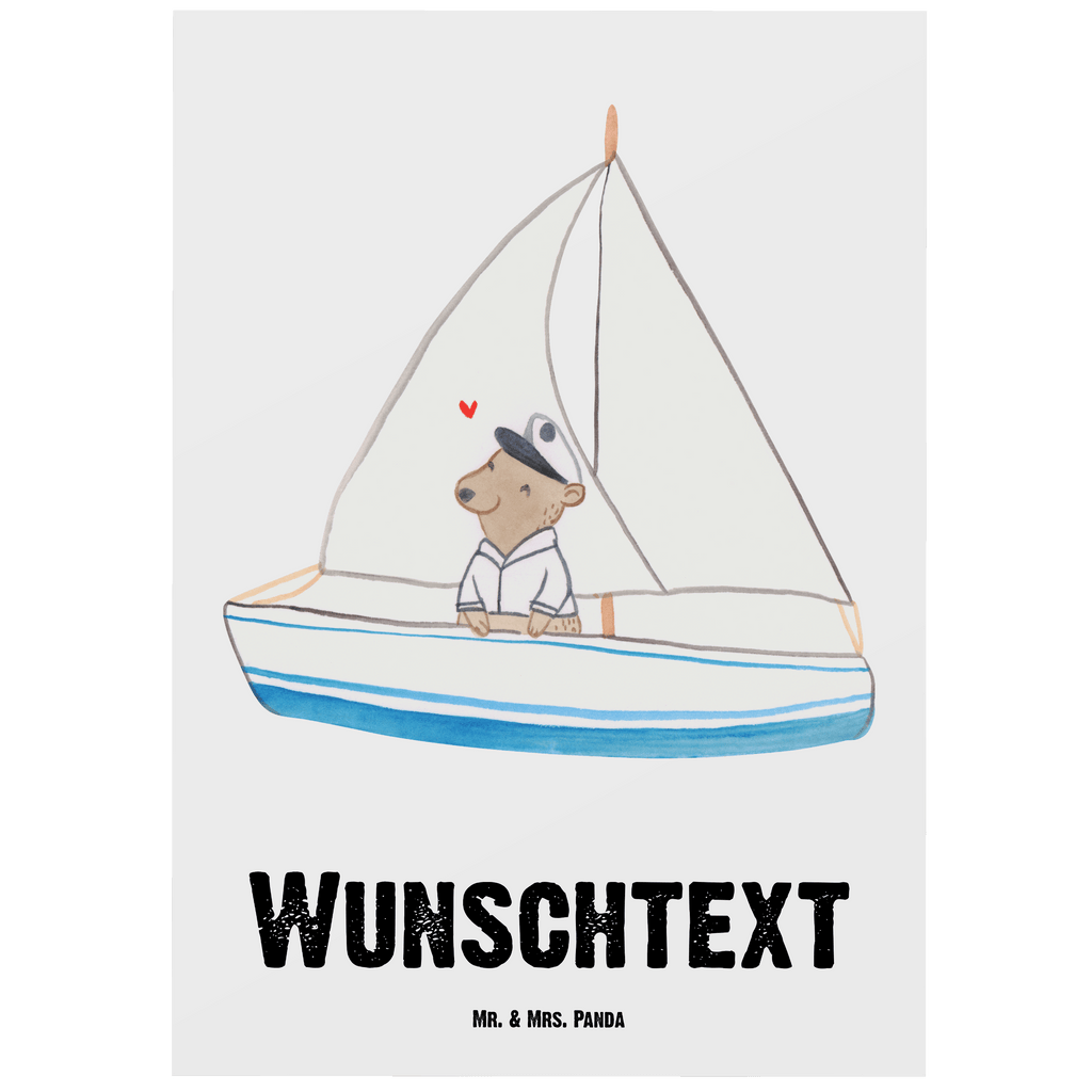 Personalisierte Postkarte Bär Segeln Tage Postkarte mit Namen, Postkarte bedrucken, Postkarte mit Wunschtext, Postkarte personalisierbar, Geschenkkarte mit Namen, Grußkarte mit Namen, Karte mit Namen, Einladung mit Namen, Ansichtskarte mit Namen, Geschenkkarte mit Wunschtext, Grußkarte mit Wunschtext, Karte mit Wunschtext, Einladung mit Wunschtext, Ansichtskarte mit Wunschtext, Geschenk, Sport, Sportart, Hobby, Schenken, Danke, Dankeschön, Auszeichnung, Gewinn, Sportler, segeln, Segeltörn, Segelboot, Segelschule, Yachtclub