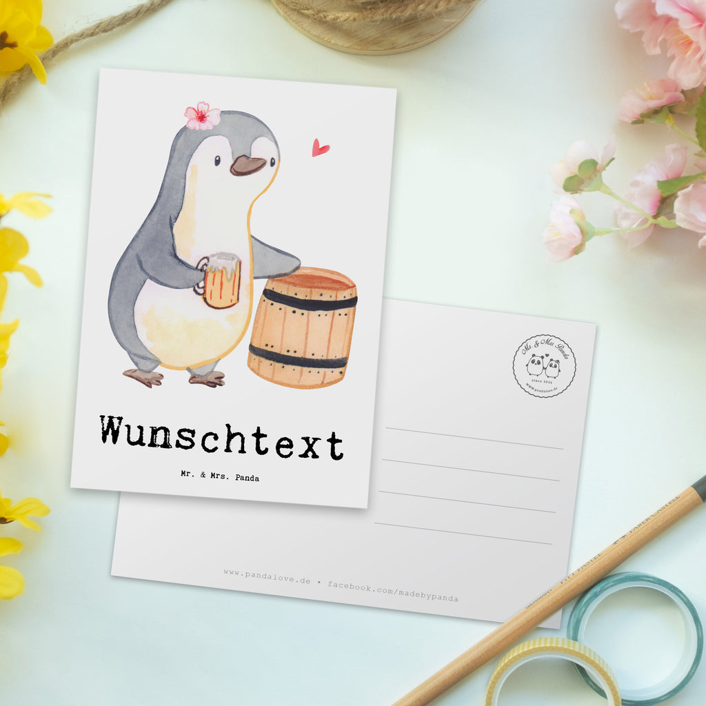 Personalisierte Postkarte Bierbrauerin aus Leidenschaft Postkarte mit Namen, Postkarte bedrucken, Postkarte mit Wunschtext, Postkarte personalisierbar, Geschenkkarte mit Namen, Grußkarte mit Namen, Karte mit Namen, Einladung mit Namen, Ansichtskarte mit Namen, Geschenkkarte mit Wunschtext, Grußkarte mit Wunschtext, Karte mit Wunschtext, Einladung mit Wunschtext, Ansichtskarte mit Wunschtext, Beruf, Ausbildung, Jubiläum, Abschied, Rente, Kollege, Kollegin, Geschenk, Schenken, Arbeitskollege, Mitarbeiter, Firma, Danke, Dankeschön, Bierbrauerin, Biertrinkerin, Bierkennerin, Biergeschenk, Hobbybrauen, Heimbrauen, Selbstbrauen, Bierliebe, Bierfass