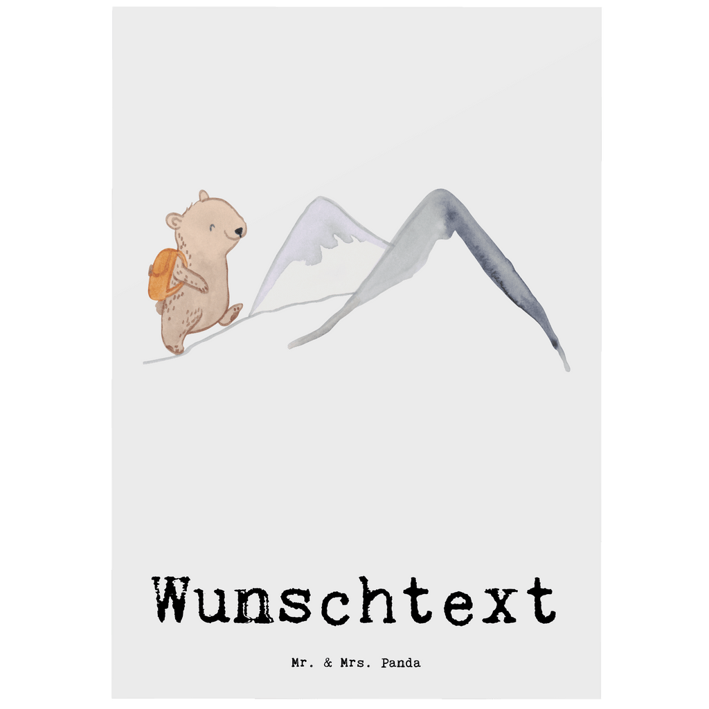 Personalisierte Postkarte Bär Bergsteigen Medizin Postkarte mit Namen, Postkarte bedrucken, Postkarte mit Wunschtext, Postkarte personalisierbar, Geschenkkarte mit Namen, Grußkarte mit Namen, Karte mit Namen, Einladung mit Namen, Ansichtskarte mit Namen, Geschenkkarte mit Wunschtext, Grußkarte mit Wunschtext, Karte mit Wunschtext, Einladung mit Wunschtext, Ansichtskarte mit Wunschtext, Geschenk, Sport, Sportart, Hobby, Schenken, Danke, Dankeschön, Auszeichnung, Gewinn, Sportler, Bergsteigen, wandern, Bergsport, Trekking, Alpinismus, Alpinwandern