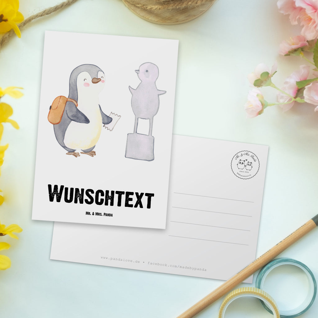Personalisierte Postkarte Pinguin Museum besuchen Medizin Postkarte mit Namen, Postkarte bedrucken, Postkarte mit Wunschtext, Postkarte personalisierbar, Geschenkkarte mit Namen, Grußkarte mit Namen, Karte mit Namen, Einladung mit Namen, Ansichtskarte mit Namen, Geschenkkarte mit Wunschtext, Grußkarte mit Wunschtext, Karte mit Wunschtext, Einladung mit Wunschtext, Ansichtskarte mit Wunschtext, Geschenk, Sport, Sportart, Hobby, Schenken, Danke, Dankeschön, Auszeichnung, Gewinn, Sportler, Museum besuchen, Museen