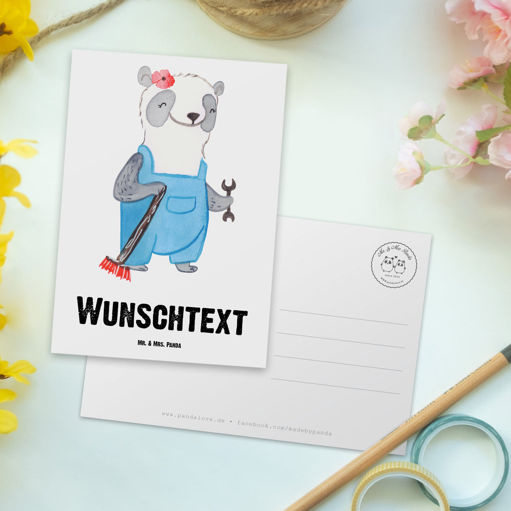 Personalisierte Postkarte Hausmeisterin aus Leidenschaft Postkarte mit Namen, Postkarte bedrucken, Postkarte mit Wunschtext, Postkarte personalisierbar, Geschenkkarte mit Namen, Grußkarte mit Namen, Karte mit Namen, Einladung mit Namen, Ansichtskarte mit Namen, Geschenkkarte mit Wunschtext, Grußkarte mit Wunschtext, Karte mit Wunschtext, Einladung mit Wunschtext, Ansichtskarte mit Wunschtext, Beruf, Ausbildung, Jubiläum, Abschied, Rente, Kollege, Kollegin, Geschenk, Schenken, Arbeitskollege, Mitarbeiter, Firma, Danke, Dankeschön, Hausmeisterin, Concierge, Hausverwalterin, Facility Manager