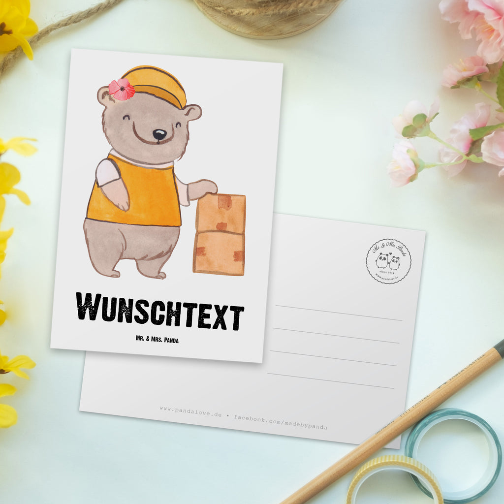 Personalisierte Postkarte Lieferdienstmitarbeiterin aus Leidenschaft Postkarte mit Namen, Postkarte bedrucken, Postkarte mit Wunschtext, Postkarte personalisierbar, Geschenkkarte mit Namen, Grußkarte mit Namen, Karte mit Namen, Einladung mit Namen, Ansichtskarte mit Namen, Geschenkkarte mit Wunschtext, Grußkarte mit Wunschtext, Karte mit Wunschtext, Einladung mit Wunschtext, Ansichtskarte mit Wunschtext, Beruf, Ausbildung, Jubiläum, Abschied, Rente, Kollege, Kollegin, Geschenk, Schenken, Arbeitskollege, Mitarbeiter, Firma, Danke, Dankeschön, Lieferdienstmitarbeiterin, Pizzabäckerin, Pizzabotin, Pizzabringdienst, Lieferbringdienst