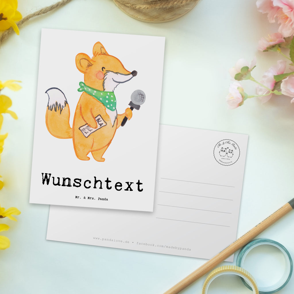 Personalisierte Postkarte Moderatorin mit Herz Postkarte mit Namen, Postkarte bedrucken, Postkarte mit Wunschtext, Postkarte personalisierbar, Geschenkkarte mit Namen, Grußkarte mit Namen, Karte mit Namen, Einladung mit Namen, Ansichtskarte mit Namen, Geschenkkarte mit Wunschtext, Grußkarte mit Wunschtext, Karte mit Wunschtext, Einladung mit Wunschtext, Ansichtskarte mit Wunschtext, Beruf, Ausbildung, Jubiläum, Abschied, Rente, Kollege, Kollegin, Geschenk, Schenken, Arbeitskollege, Mitarbeiter, Firma, Danke, Dankeschön