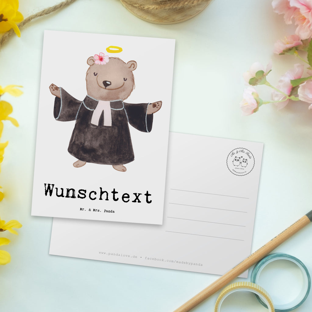 Personalisierte Postkarte Pfarrerin aus Leidenschaft Postkarte mit Namen, Postkarte bedrucken, Postkarte mit Wunschtext, Postkarte personalisierbar, Geschenkkarte mit Namen, Grußkarte mit Namen, Karte mit Namen, Einladung mit Namen, Ansichtskarte mit Namen, Geschenkkarte mit Wunschtext, Grußkarte mit Wunschtext, Karte mit Wunschtext, Einladung mit Wunschtext, Ansichtskarte mit Wunschtext, Beruf, Ausbildung, Jubiläum, Abschied, Rente, Kollege, Kollegin, Geschenk, Schenken, Arbeitskollege, Mitarbeiter, Firma, Danke, Dankeschön, Pastorin, Dienerin Gottes<br />Geistliche, Pfarrerin, Predigerin<br />Priesterin, Theologin, Kirche