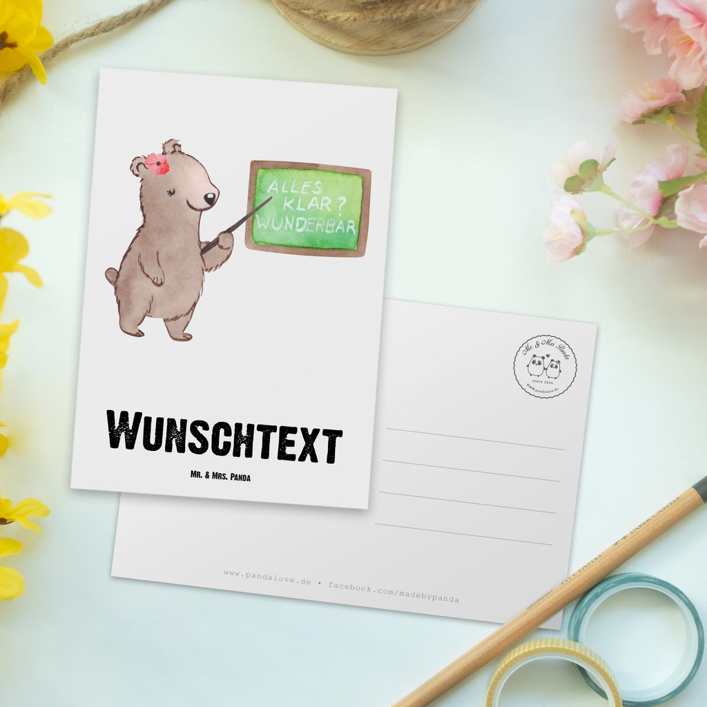 Personalisierte Postkarte Schwimmlehrerin aus Leidenschaft Postkarte mit Namen, Postkarte bedrucken, Postkarte mit Wunschtext, Postkarte personalisierbar, Geschenkkarte mit Namen, Grußkarte mit Namen, Karte mit Namen, Einladung mit Namen, Ansichtskarte mit Namen, Geschenkkarte mit Wunschtext, Grußkarte mit Wunschtext, Karte mit Wunschtext, Einladung mit Wunschtext, Ansichtskarte mit Wunschtext, Beruf, Ausbildung, Jubiläum, Abschied, Rente, Kollege, Kollegin, Geschenk, Schenken, Arbeitskollege, Mitarbeiter, Firma, Danke, Dankeschön, Schwimmlehrerin, Schwimmbad, Schwimmschule, Schwimmverein