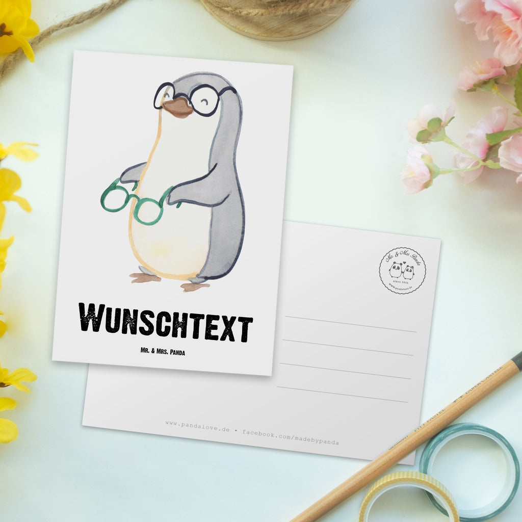 Personalisierte Postkarte Augenoptiker mit Herz Postkarte mit Namen, Postkarte bedrucken, Postkarte mit Wunschtext, Postkarte personalisierbar, Geschenkkarte mit Namen, Grußkarte mit Namen, Karte mit Namen, Einladung mit Namen, Ansichtskarte mit Namen, Geschenkkarte mit Wunschtext, Grußkarte mit Wunschtext, Karte mit Wunschtext, Einladung mit Wunschtext, Ansichtskarte mit Wunschtext, Beruf, Ausbildung, Jubiläum, Abschied, Rente, Kollege, Kollegin, Geschenk, Schenken, Arbeitskollege, Mitarbeiter, Firma, Danke, Dankeschön, Augenoptiker, Optiker, Augenarzt, Optometrist, Brillenverkäufer, Brillengeschäft, Eröffnung