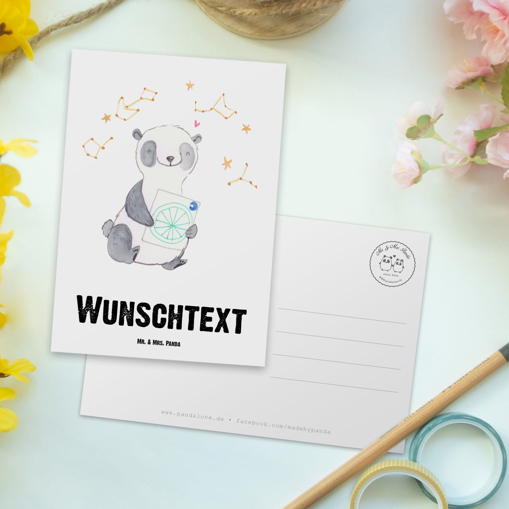 Personalisierte Postkarte Panda Astrologie Tage Postkarte mit Namen, Postkarte bedrucken, Postkarte mit Wunschtext, Postkarte personalisierbar, Geschenkkarte mit Namen, Grußkarte mit Namen, Karte mit Namen, Einladung mit Namen, Ansichtskarte mit Namen, Geschenkkarte mit Wunschtext, Grußkarte mit Wunschtext, Karte mit Wunschtext, Einladung mit Wunschtext, Ansichtskarte mit Wunschtext, Geschenk, Sport, Sportart, Hobby, Schenken, Danke, Dankeschön, Auszeichnung, Gewinn, Sportler, Astrologie, Horoskop, Sternbilder