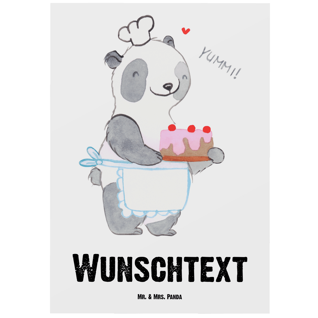 Personalisierte Postkarte Panda Backen Medizin Postkarte mit Namen, Postkarte bedrucken, Postkarte mit Wunschtext, Postkarte personalisierbar, Geschenkkarte mit Namen, Grußkarte mit Namen, Karte mit Namen, Einladung mit Namen, Ansichtskarte mit Namen, Geschenkkarte mit Wunschtext, Grußkarte mit Wunschtext, Karte mit Wunschtext, Einladung mit Wunschtext, Ansichtskarte mit Wunschtext, Geschenk, Sport, Sportart, Hobby, Schenken, Danke, Dankeschön, Auszeichnung, Gewinn, Sportler, backen, Hobbybäcker, Kuchen backen