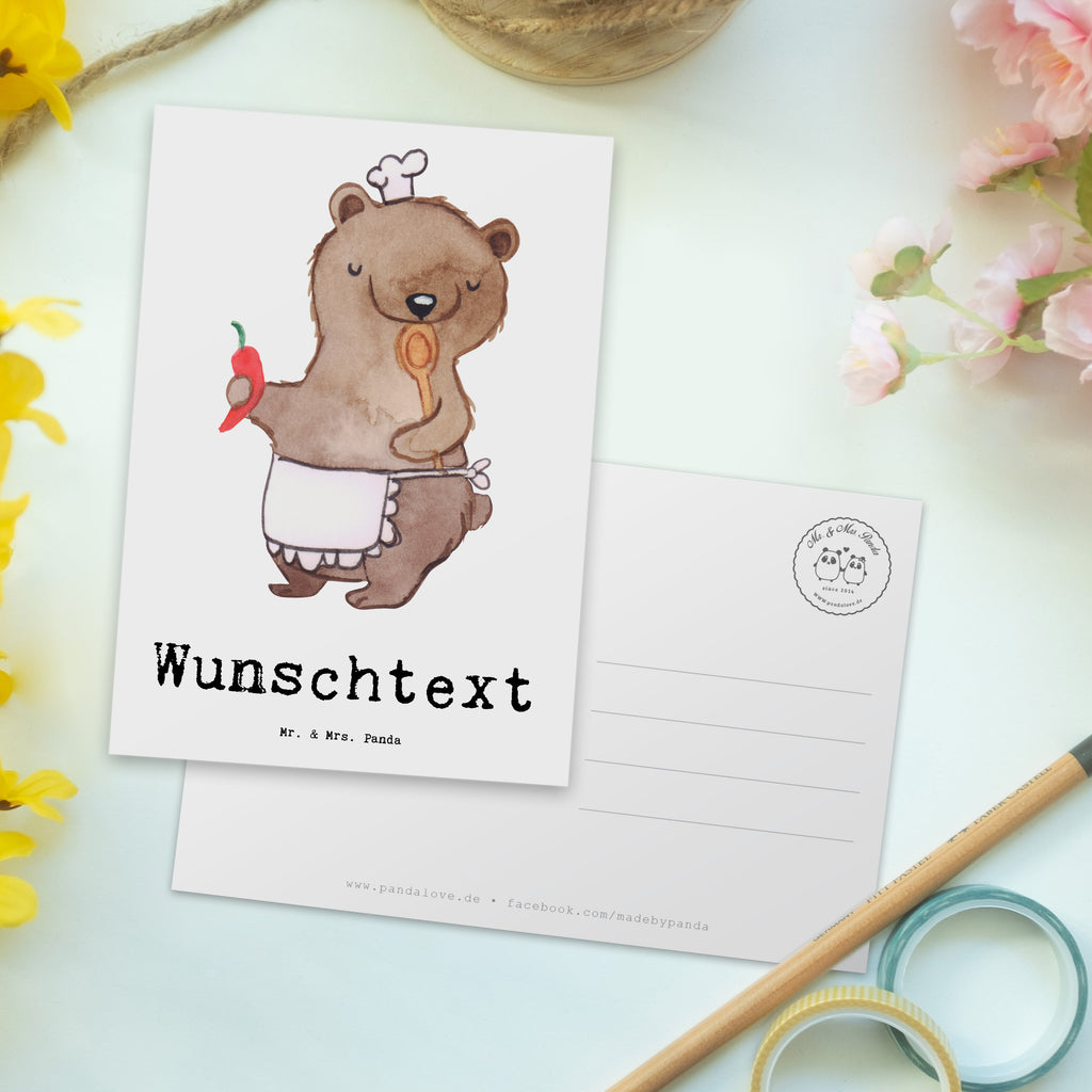 Personalisierte Postkarte Koch aus Leidenschaft Postkarte mit Namen, Postkarte bedrucken, Postkarte mit Wunschtext, Postkarte personalisierbar, Geschenkkarte mit Namen, Grußkarte mit Namen, Karte mit Namen, Einladung mit Namen, Ansichtskarte mit Namen, Geschenkkarte mit Wunschtext, Grußkarte mit Wunschtext, Karte mit Wunschtext, Einladung mit Wunschtext, Ansichtskarte mit Wunschtext, Beruf, Ausbildung, Jubiläum, Abschied, Rente, Kollege, Kollegin, Geschenk, Schenken, Arbeitskollege, Mitarbeiter, Firma, Danke, Dankeschön, Koch, Chefkoch, Küchenchef, Küchenmeister, Schiffskoch, Sternekoch, Fernsehkoch, Restaurant