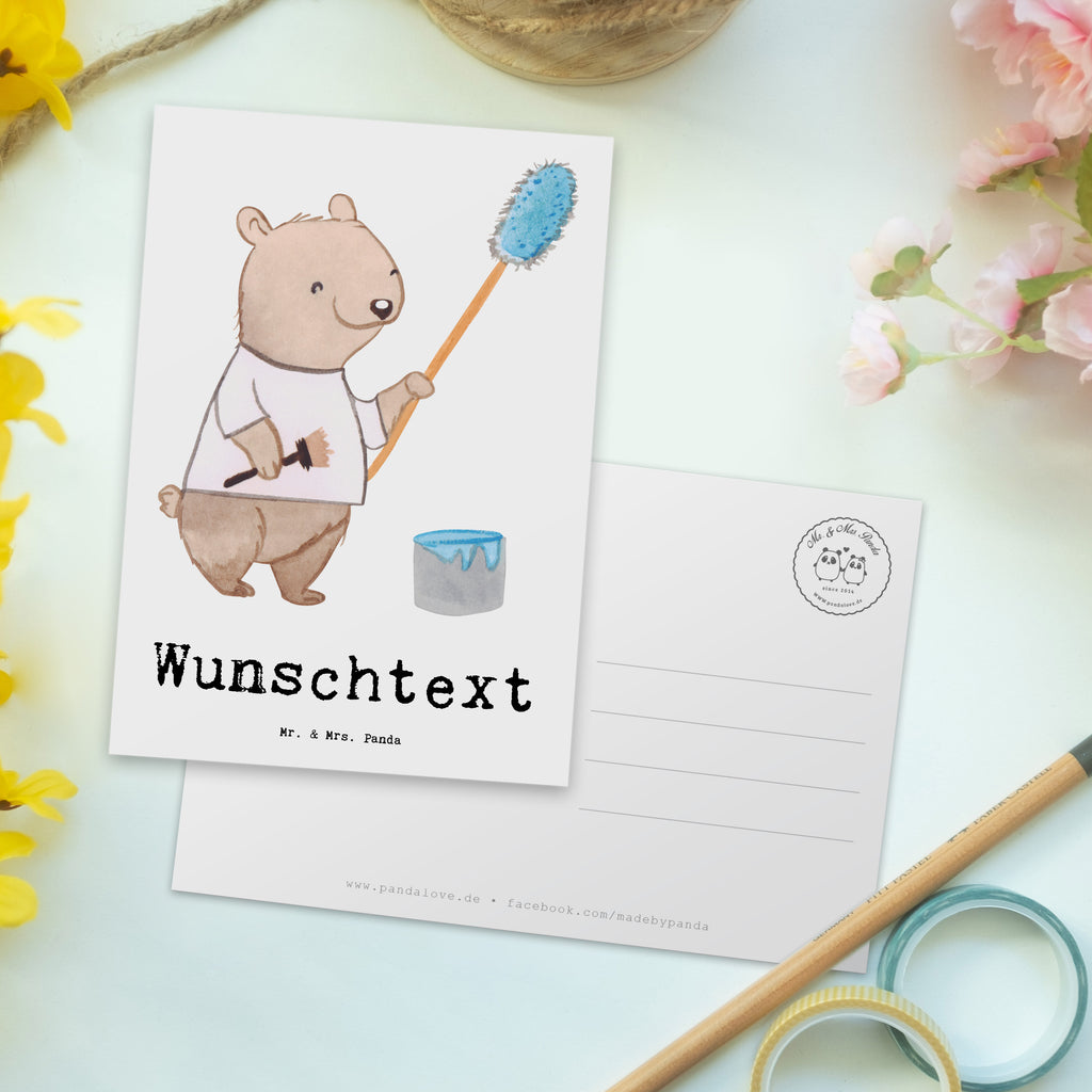Personalisierte Postkarte Maler aus Leidenschaft Postkarte mit Namen, Postkarte bedrucken, Postkarte mit Wunschtext, Postkarte personalisierbar, Geschenkkarte mit Namen, Grußkarte mit Namen, Karte mit Namen, Einladung mit Namen, Ansichtskarte mit Namen, Geschenkkarte mit Wunschtext, Grußkarte mit Wunschtext, Karte mit Wunschtext, Einladung mit Wunschtext, Ansichtskarte mit Wunschtext, Beruf, Ausbildung, Jubiläum, Abschied, Rente, Kollege, Kollegin, Geschenk, Schenken, Arbeitskollege, Mitarbeiter, Firma, Danke, Dankeschön, Maler, Malermeister, Gesellenprüfung, Meisterprüfung, Malerbetrieb