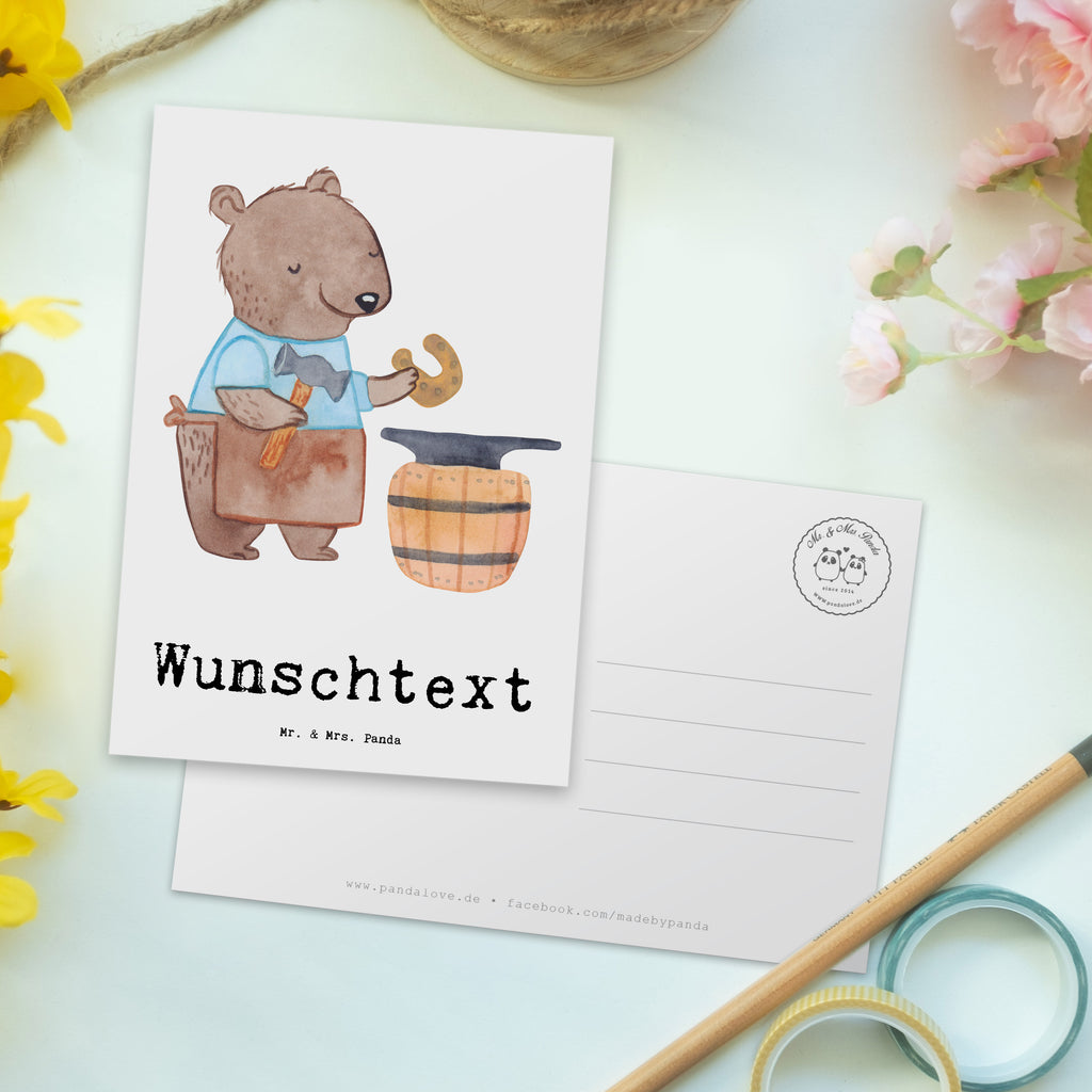 Personalisierte Postkarte Schmied mit Herz Postkarte mit Namen, Postkarte bedrucken, Postkarte mit Wunschtext, Postkarte personalisierbar, Geschenkkarte mit Namen, Grußkarte mit Namen, Karte mit Namen, Einladung mit Namen, Ansichtskarte mit Namen, Geschenkkarte mit Wunschtext, Grußkarte mit Wunschtext, Karte mit Wunschtext, Einladung mit Wunschtext, Ansichtskarte mit Wunschtext, Beruf, Ausbildung, Jubiläum, Abschied, Rente, Kollege, Kollegin, Geschenk, Schenken, Arbeitskollege, Mitarbeiter, Firma, Danke, Dankeschön