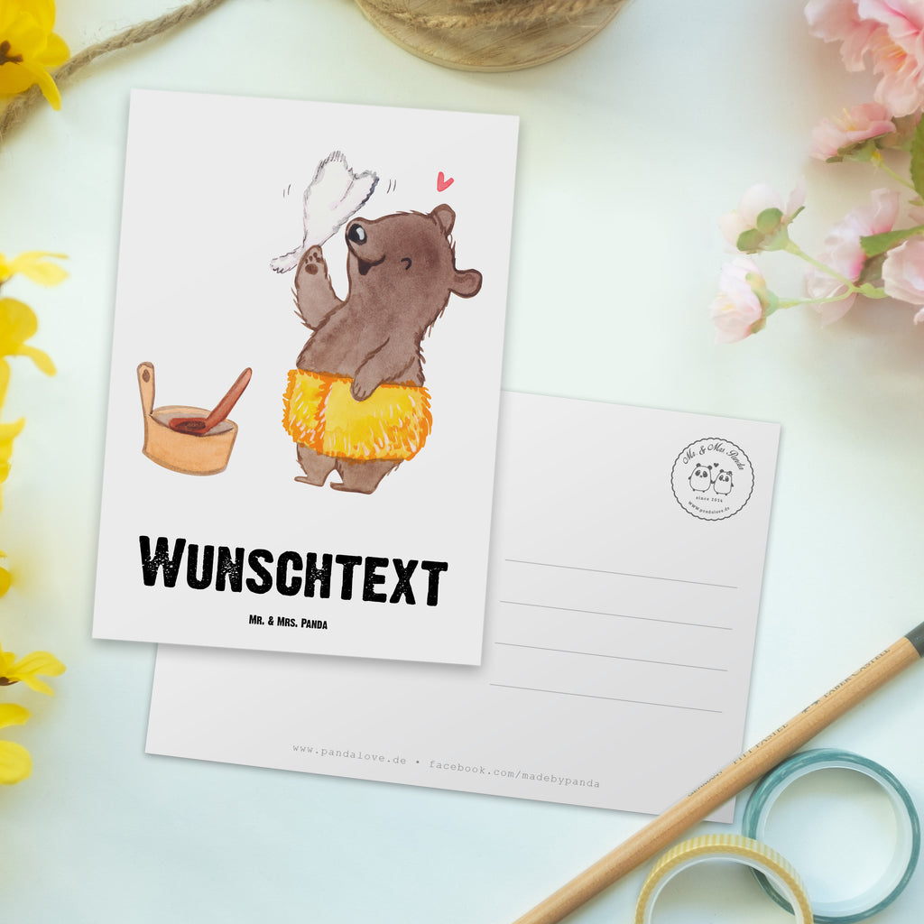Personalisierte Postkarte Saunameister aus Leidenschaft Postkarte mit Namen, Postkarte bedrucken, Postkarte mit Wunschtext, Postkarte personalisierbar, Geschenkkarte mit Namen, Grußkarte mit Namen, Karte mit Namen, Einladung mit Namen, Ansichtskarte mit Namen, Geschenkkarte mit Wunschtext, Grußkarte mit Wunschtext, Karte mit Wunschtext, Einladung mit Wunschtext, Ansichtskarte mit Wunschtext, Beruf, Ausbildung, Jubiläum, Abschied, Rente, Kollege, Kollegin, Geschenk, Schenken, Arbeitskollege, Mitarbeiter, Firma, Danke, Dankeschön