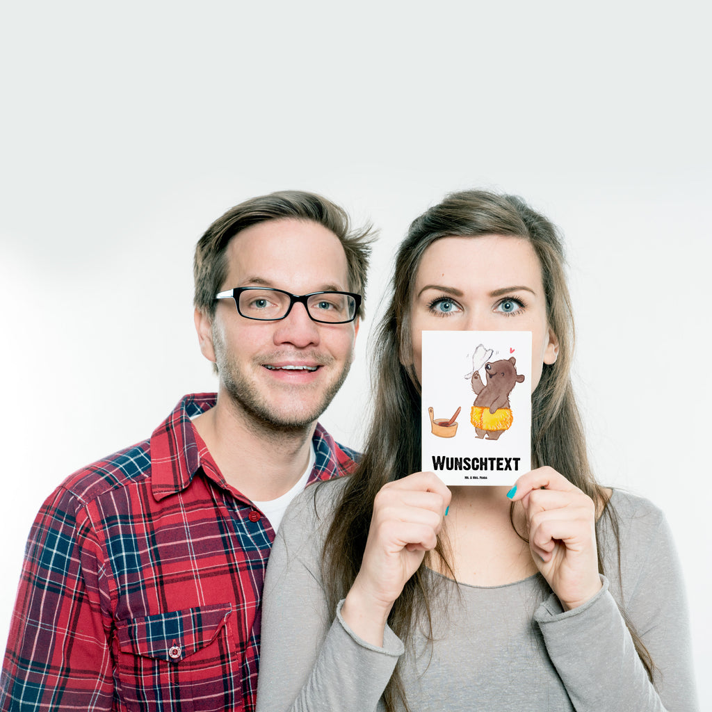 Personalisierte Postkarte Saunameister aus Leidenschaft Postkarte mit Namen, Postkarte bedrucken, Postkarte mit Wunschtext, Postkarte personalisierbar, Geschenkkarte mit Namen, Grußkarte mit Namen, Karte mit Namen, Einladung mit Namen, Ansichtskarte mit Namen, Geschenkkarte mit Wunschtext, Grußkarte mit Wunschtext, Karte mit Wunschtext, Einladung mit Wunschtext, Ansichtskarte mit Wunschtext, Beruf, Ausbildung, Jubiläum, Abschied, Rente, Kollege, Kollegin, Geschenk, Schenken, Arbeitskollege, Mitarbeiter, Firma, Danke, Dankeschön