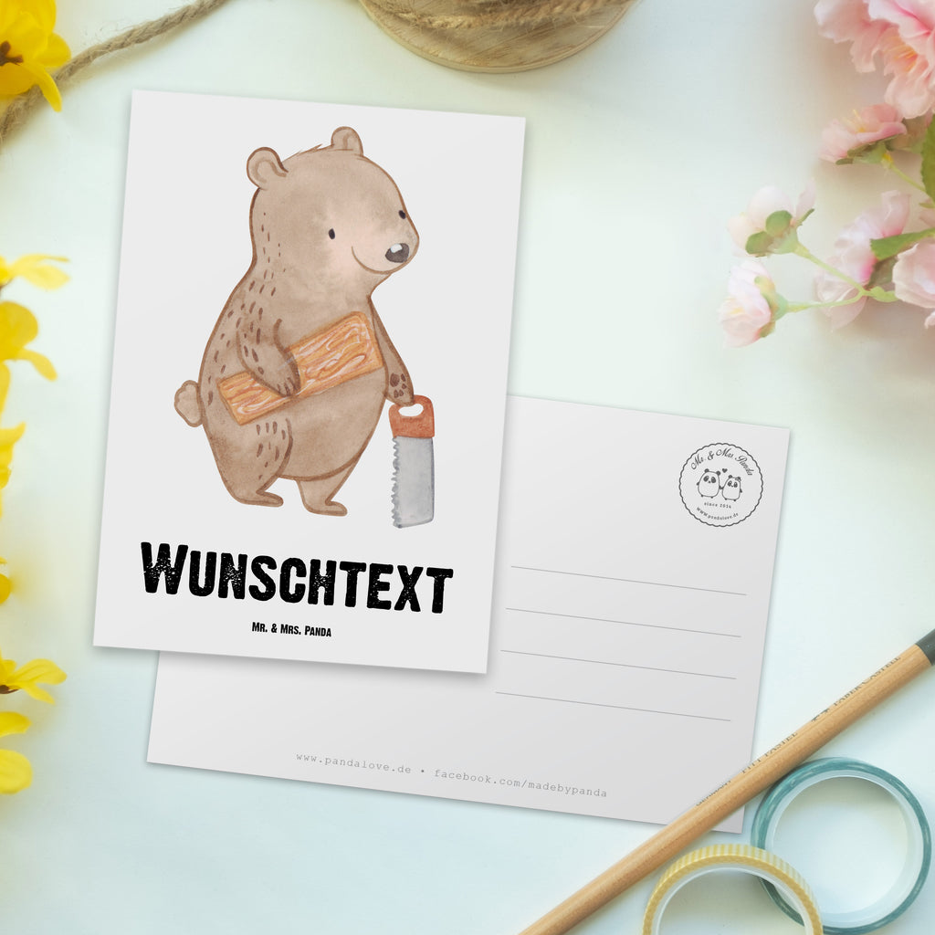 Personalisierte Postkarte Schreiner aus Leidenschaft Postkarte mit Namen, Postkarte bedrucken, Postkarte mit Wunschtext, Postkarte personalisierbar, Geschenkkarte mit Namen, Grußkarte mit Namen, Karte mit Namen, Einladung mit Namen, Ansichtskarte mit Namen, Geschenkkarte mit Wunschtext, Grußkarte mit Wunschtext, Karte mit Wunschtext, Einladung mit Wunschtext, Ansichtskarte mit Wunschtext, Beruf, Ausbildung, Jubiläum, Abschied, Rente, Kollege, Kollegin, Geschenk, Schenken, Arbeitskollege, Mitarbeiter, Firma, Danke, Dankeschön