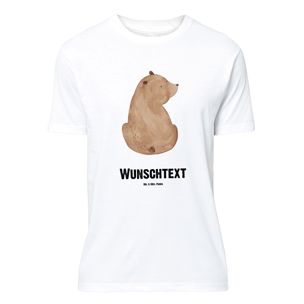 Größe S Personalisiertes T-Shirt Bär Schulterblick T-Shirt Personalisiert, T-Shirt mit Namen, T-Shirt mit Aufruck, Männer, Frauen, Bär, Teddy, Teddybär, Selbstachtung, Weltansicht, Motivation, Bären, Bärenliebe, Weisheit