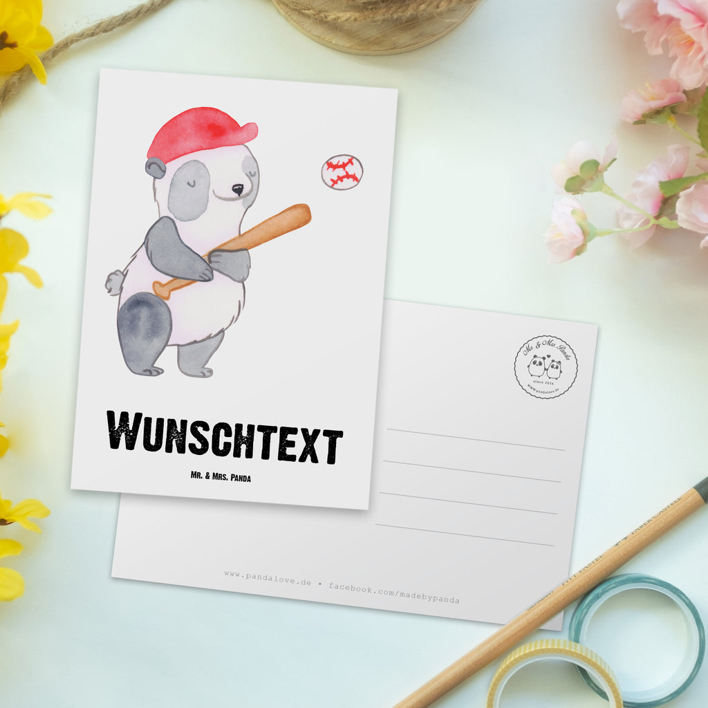 Personalisierte Postkarte Panda Baseball spielen Tage Postkarte mit Namen, Postkarte bedrucken, Postkarte mit Wunschtext, Postkarte personalisierbar, Geschenkkarte mit Namen, Grußkarte mit Namen, Karte mit Namen, Einladung mit Namen, Ansichtskarte mit Namen, Geschenkkarte mit Wunschtext, Grußkarte mit Wunschtext, Karte mit Wunschtext, Einladung mit Wunschtext, Ansichtskarte mit Wunschtext, Geschenk, Sport, Sportart, Hobby, Schenken, Danke, Dankeschön, Auszeichnung, Gewinn, Sportler, Baseball spielen, Baseball Spielen, Baseball Match, Ballsport, Baseballplatz, Baseballverein