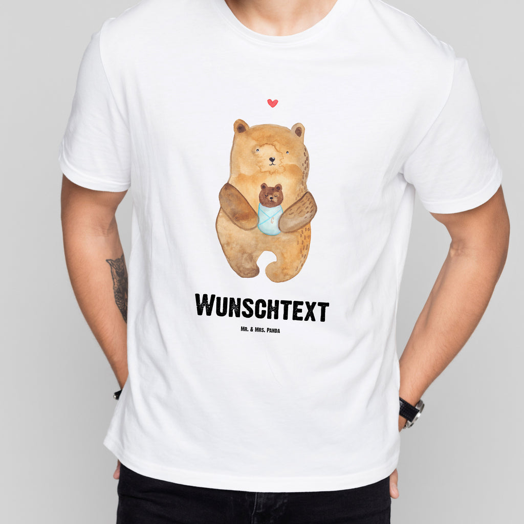 Größe S Personalisiertes T-Shirt Bär mit Baby T-Shirt Personalisiert, T-Shirt mit Namen, T-Shirt mit Aufruck, Männer, Frauen, Bär, Teddy, Teddybär, Eltern, Mutter, Baby, Taufe, Geburt, Nichte, Neffe, Enkel, Enkelin, Täufling, Geburtstag, Glückwunsch